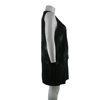 Robe noire imprimée dorée - Femme - Tissaia - Taille 54 - Photo 2