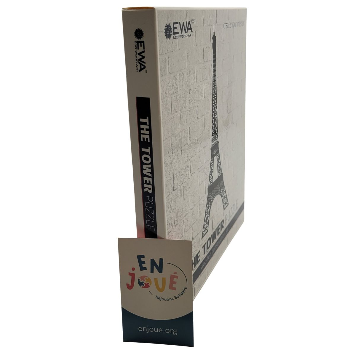 Puzzle - EWA Eco-Wood-Art Tour Mural en Bois- pour Adultes et Adolescents-Assemblage sans colle-47 pièces, Tower, Noir. Comme neuf - Vue 3 - 