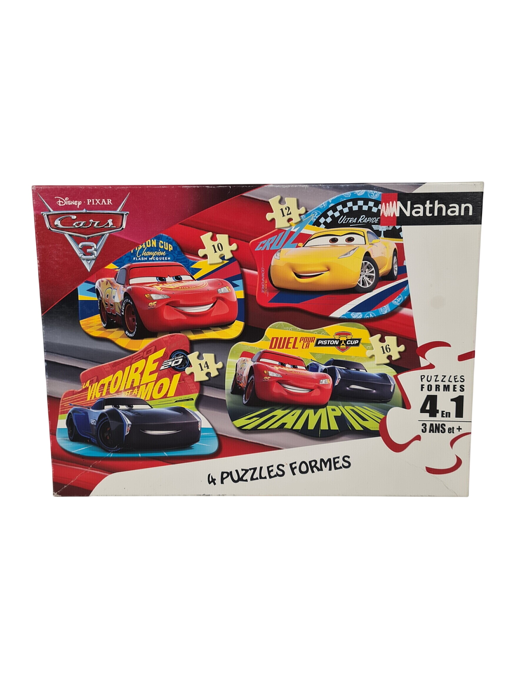 Puzzle - Disney Pixar Cars - 4 puzzles formes - Nathan - 3 ans+ - Photo 0