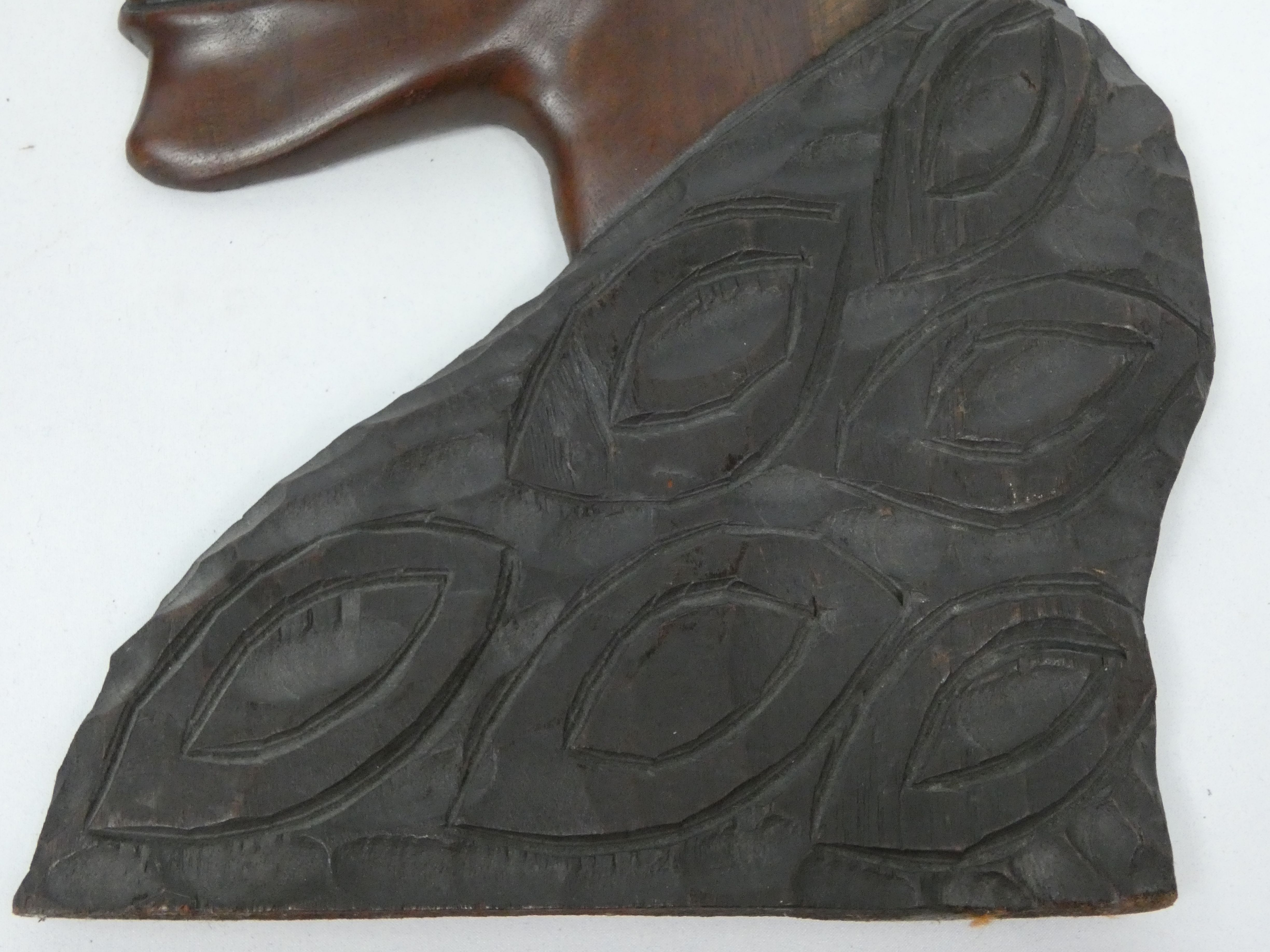 Paire de profiles en bois exotique africain - Photo 3