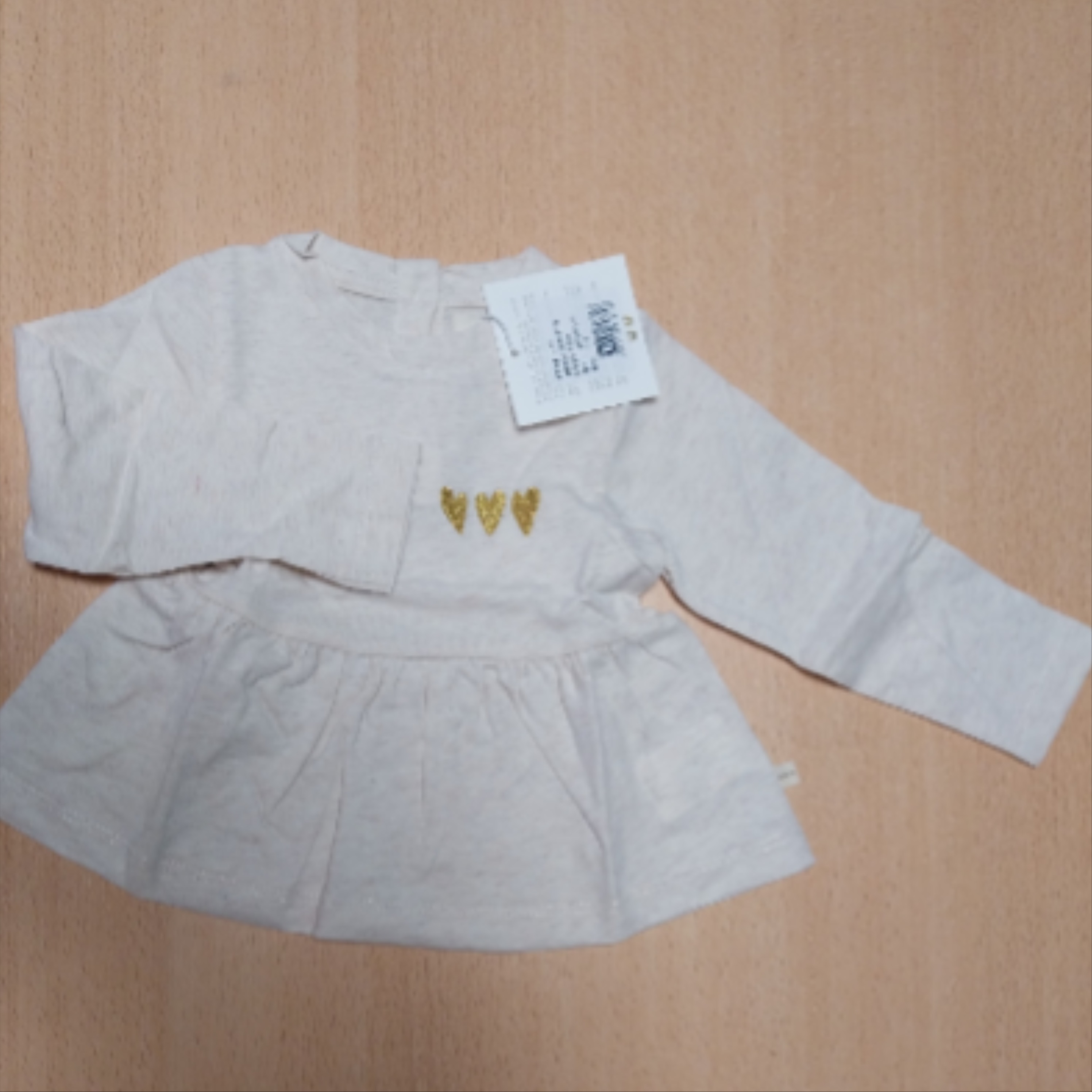 Robe motif fille cœur doré 12M - Photo 0