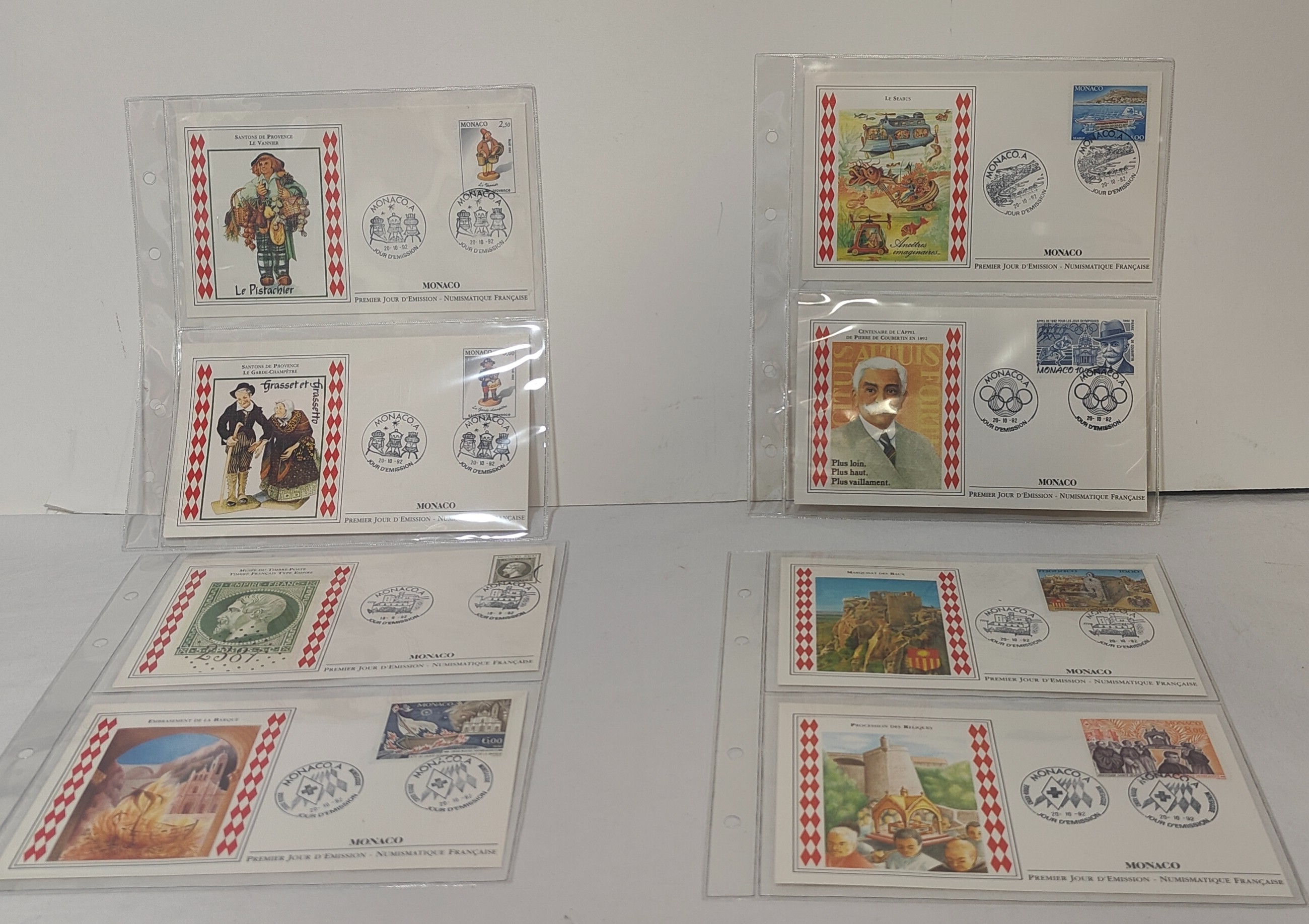Lot de Carte postale de collection sur l'adhésion de la principauté de Monaco à L'ONU+ Livret avec des timbres de collection - Photo 3