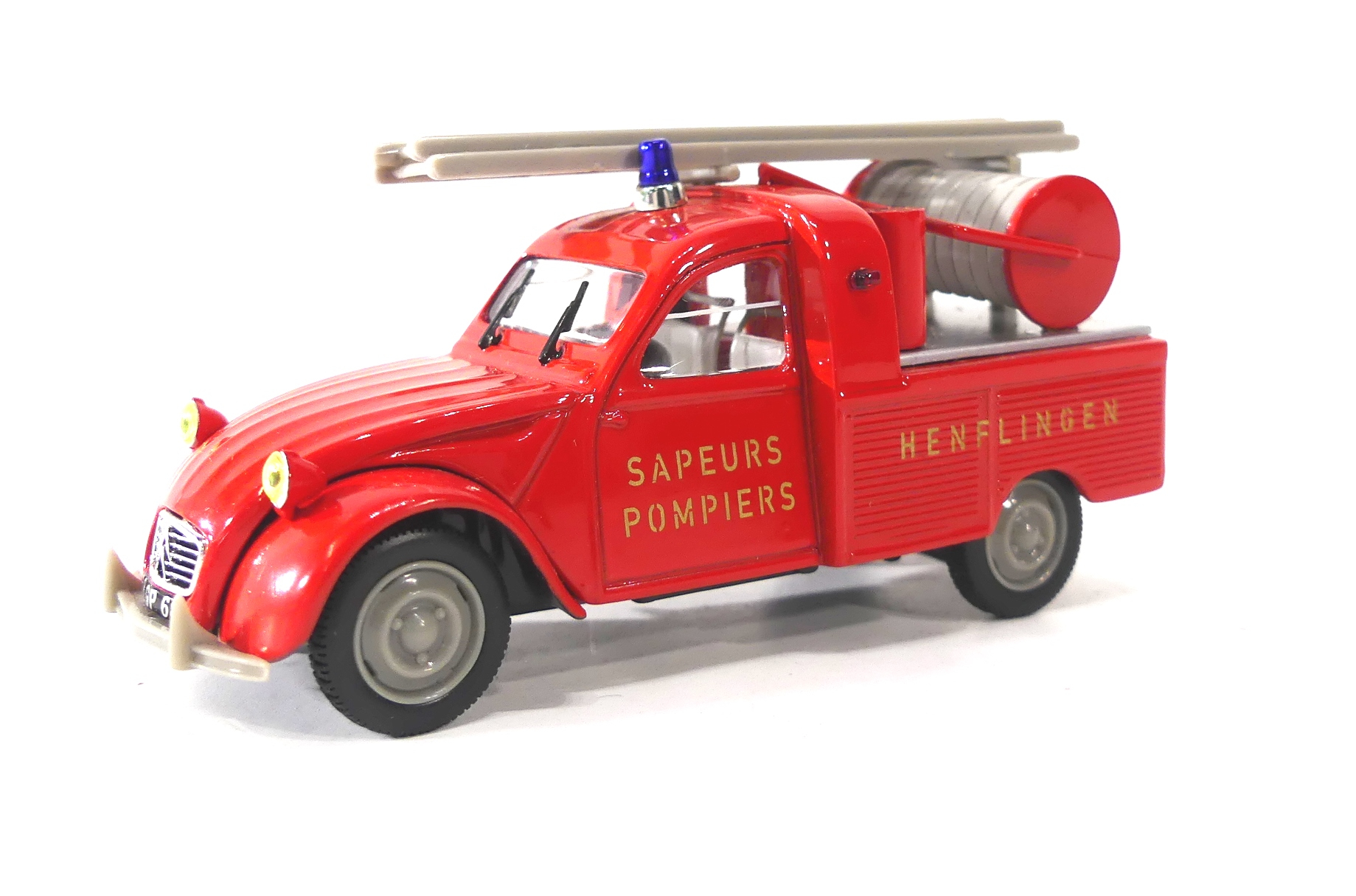 Miniature Citroën 2cv AZU 1962 Sapeurs-Pompiers De Feurs - 1/43 Solido - Occasion
