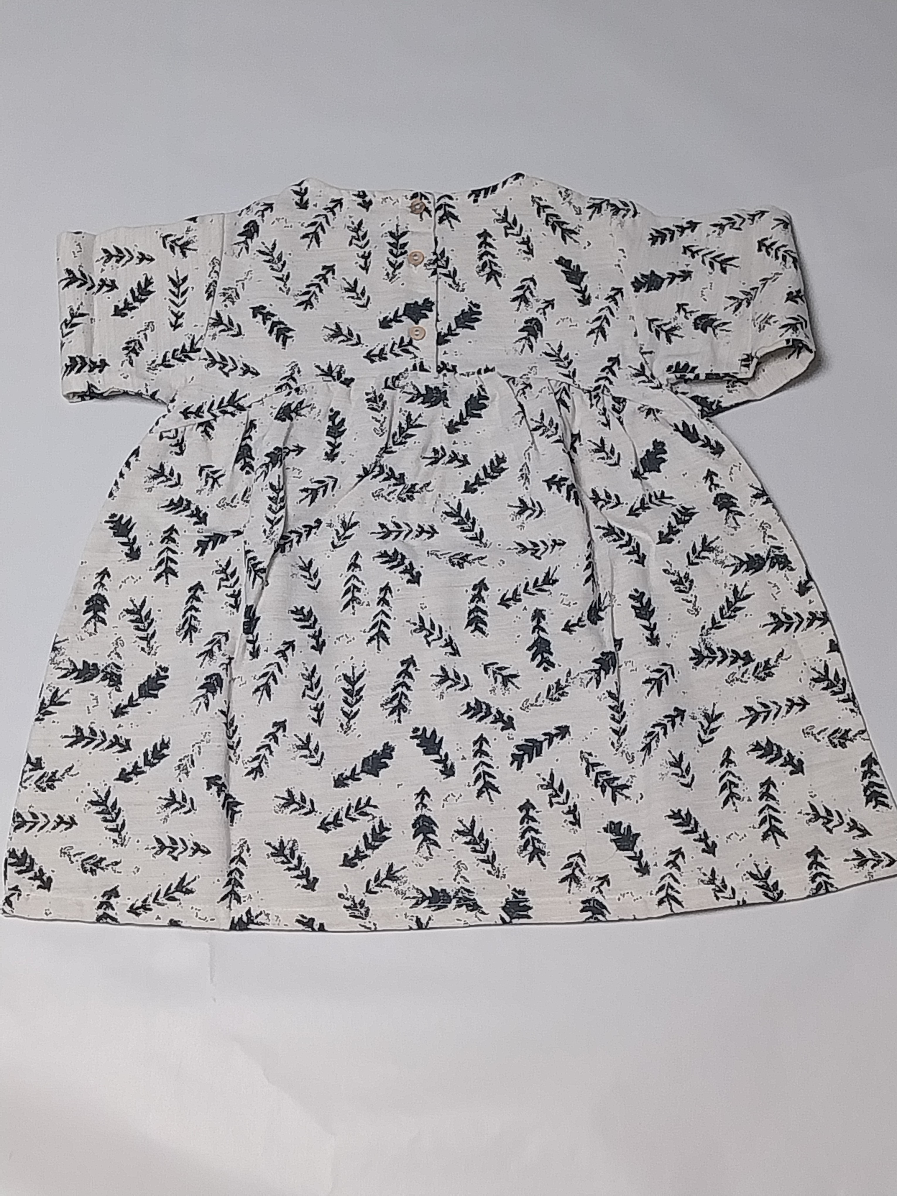  - Play up 24m robe blanche enoir motif fleur  - Photo 1