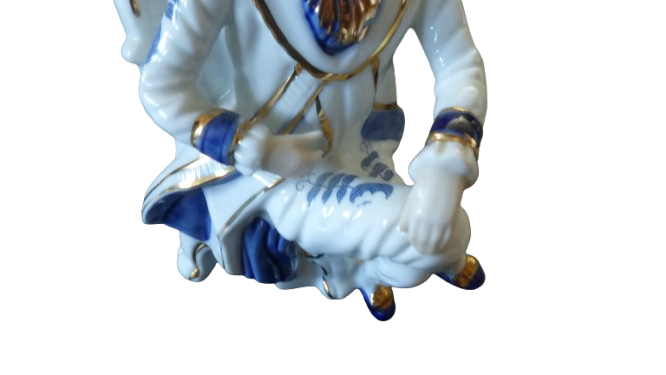 Porcelaine de Gentilhomme blanche et bleue - Photo 9