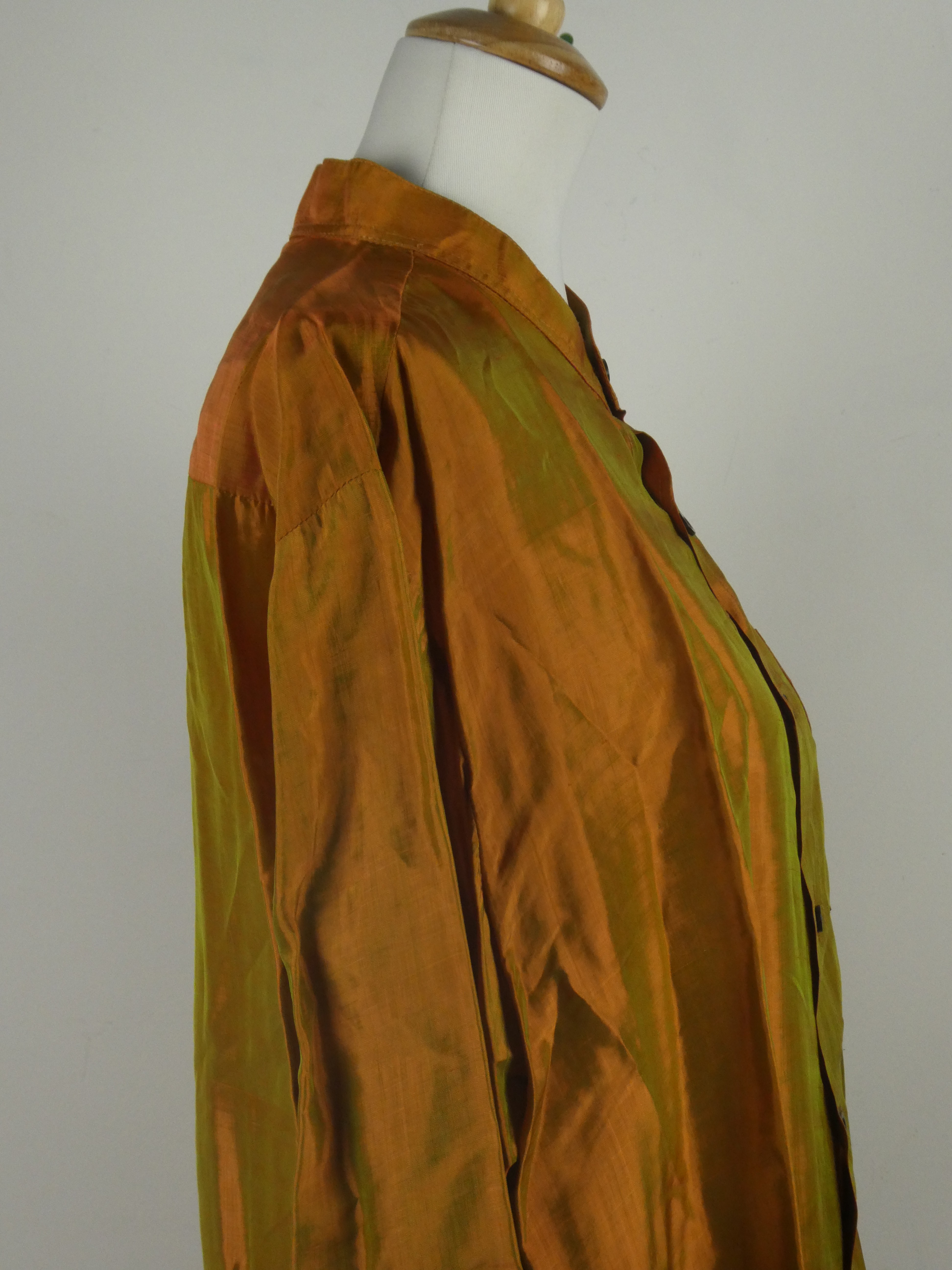 Sytan chemise manches longues encolure mao effet irisé - Taille XL - Photo 7