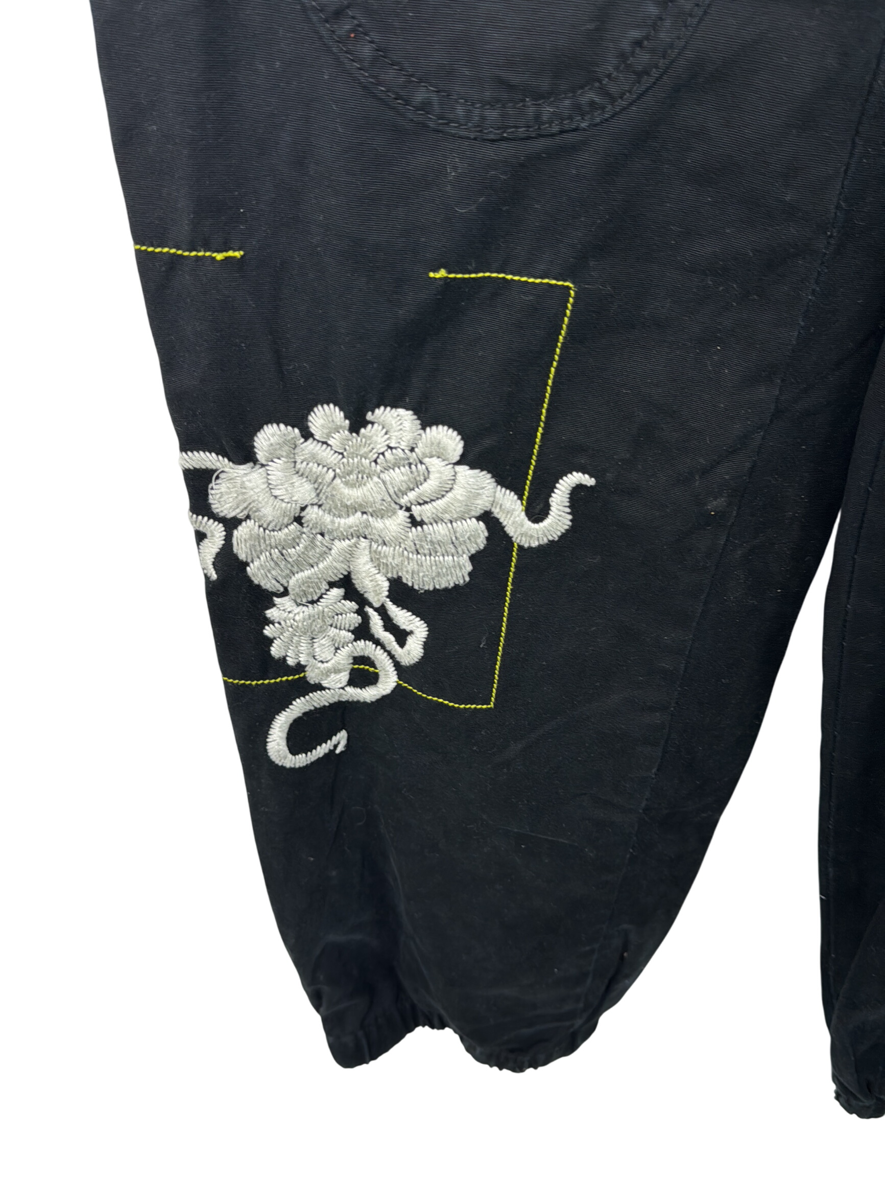 Pantalon cargo noir brodé Ireland 👖 M - Photo 1