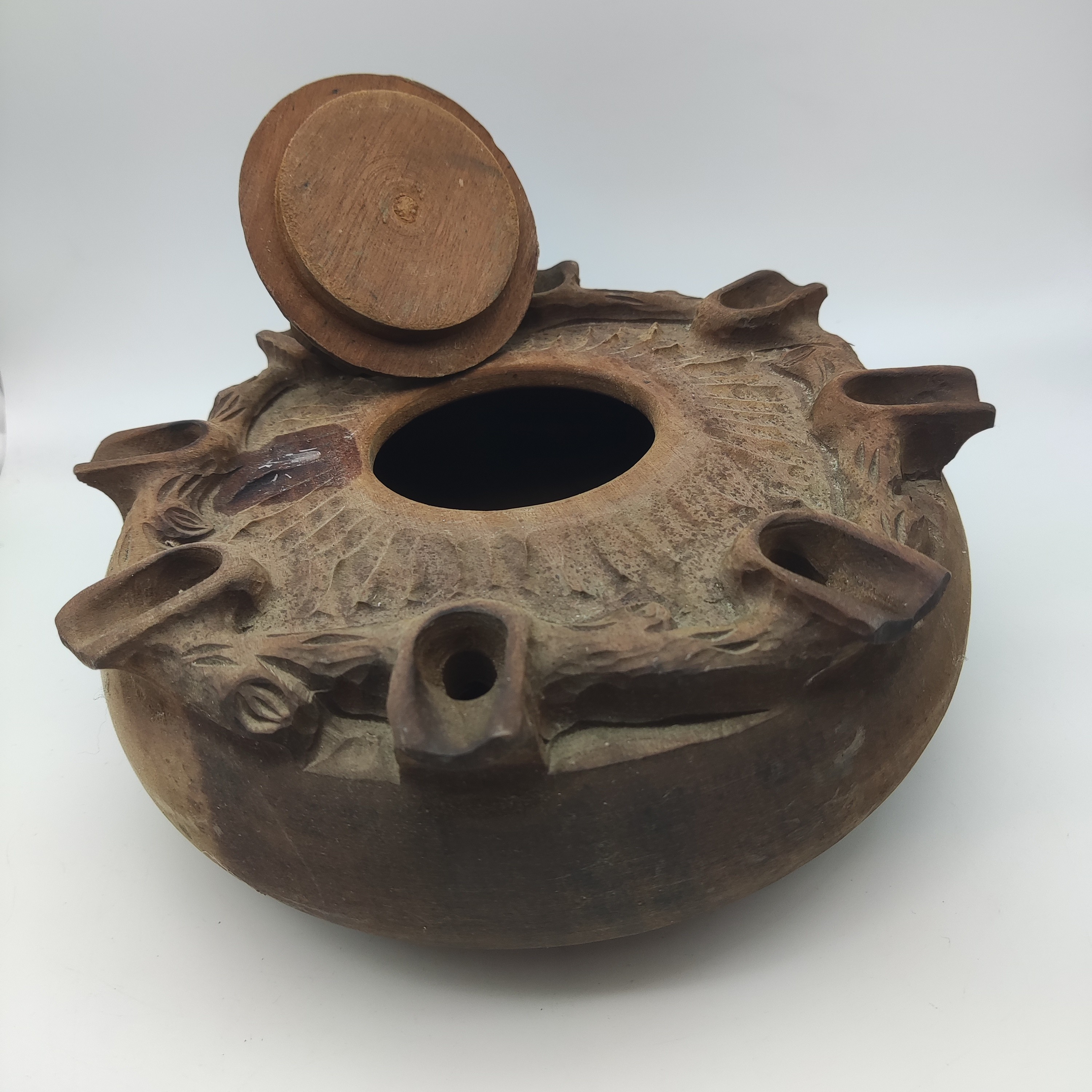 Grolle bois du Val D'Aoste pour boire café eau de vie - Comme neuf - Photo 2