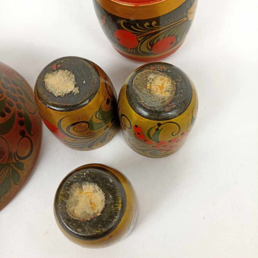 Petit service Khokhloma en bois peint - style russe - Photo 6