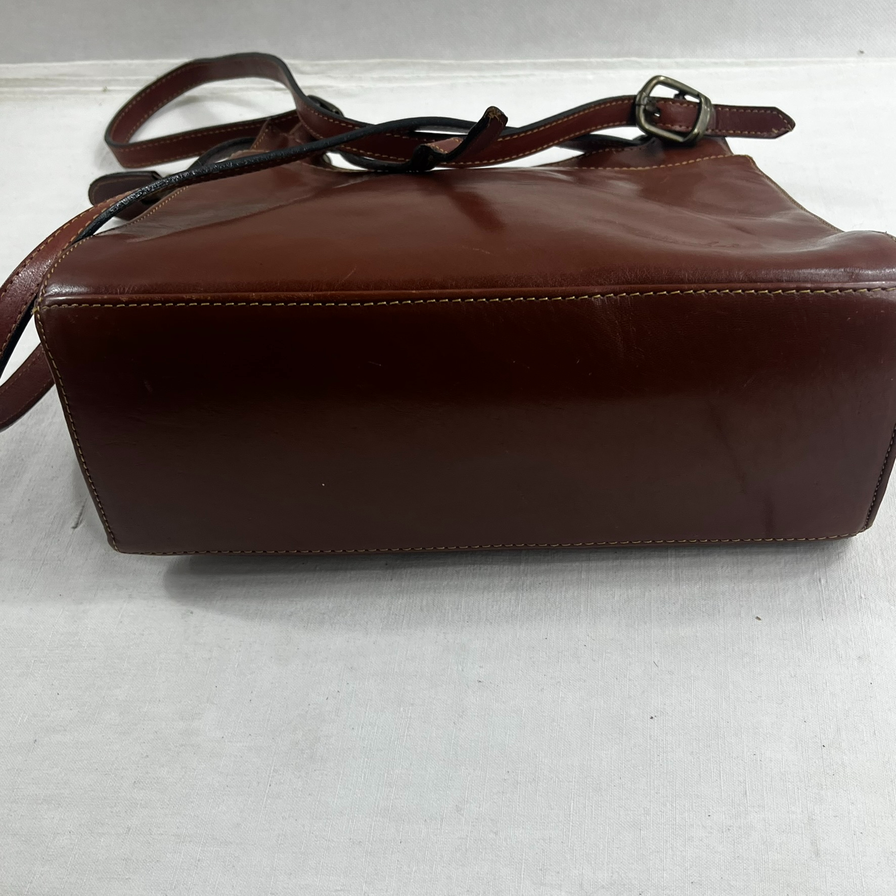 Sac à main vintage Lauchas Paris en cuir véritable Très bon état - Vue 4 - 