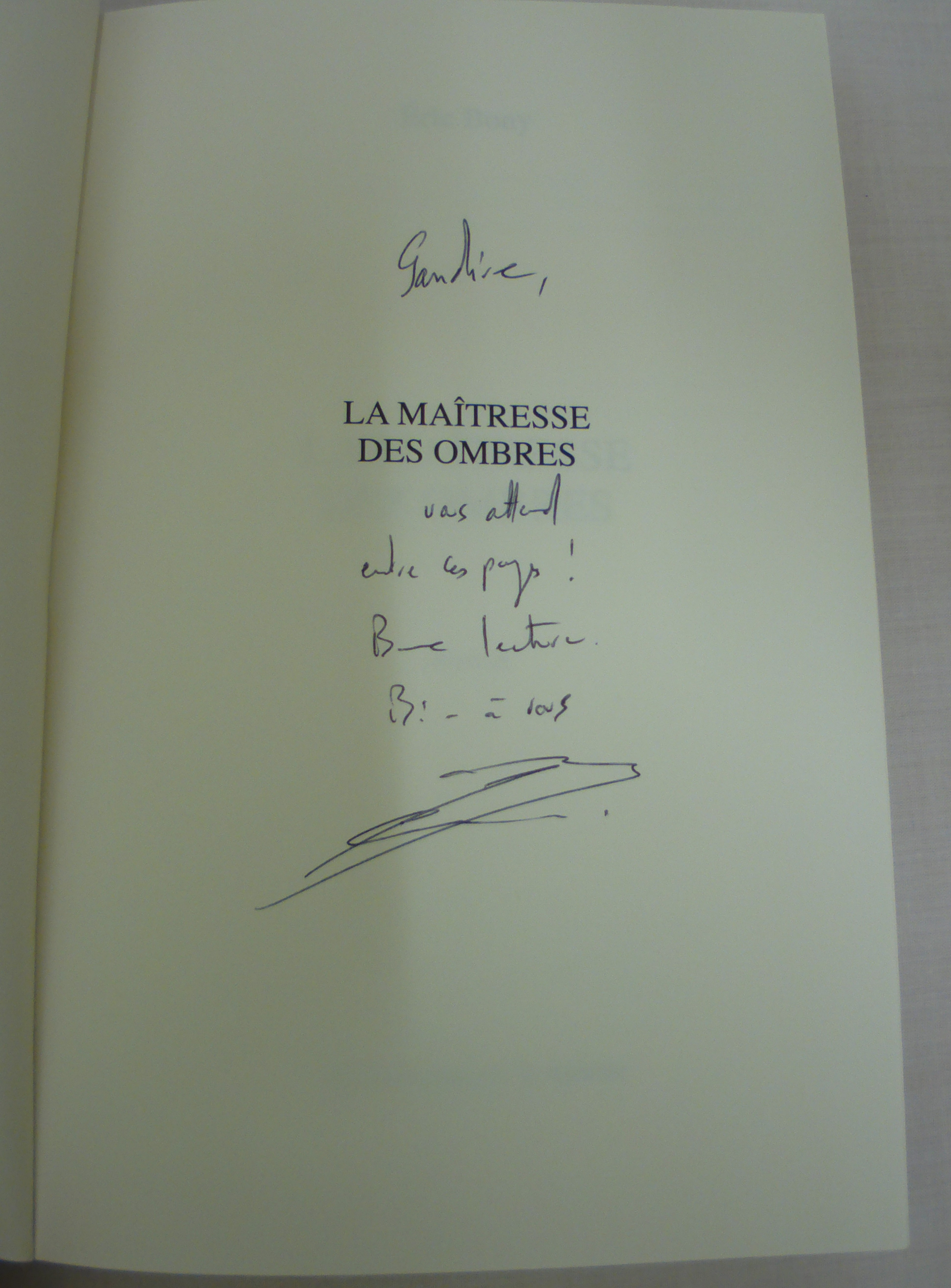 Livre La maîtresse des ombres de Eric BONY, Broché, 2024 - Photo 3
