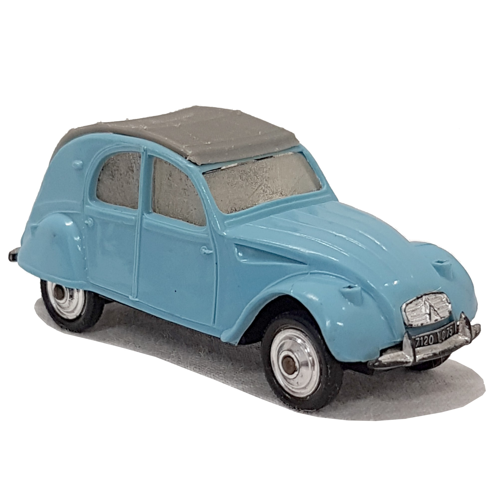 Citroën 2CV AZU 1963 - Modèle Réduit Norev 1/43 édition Shell, Jaune, Occasion