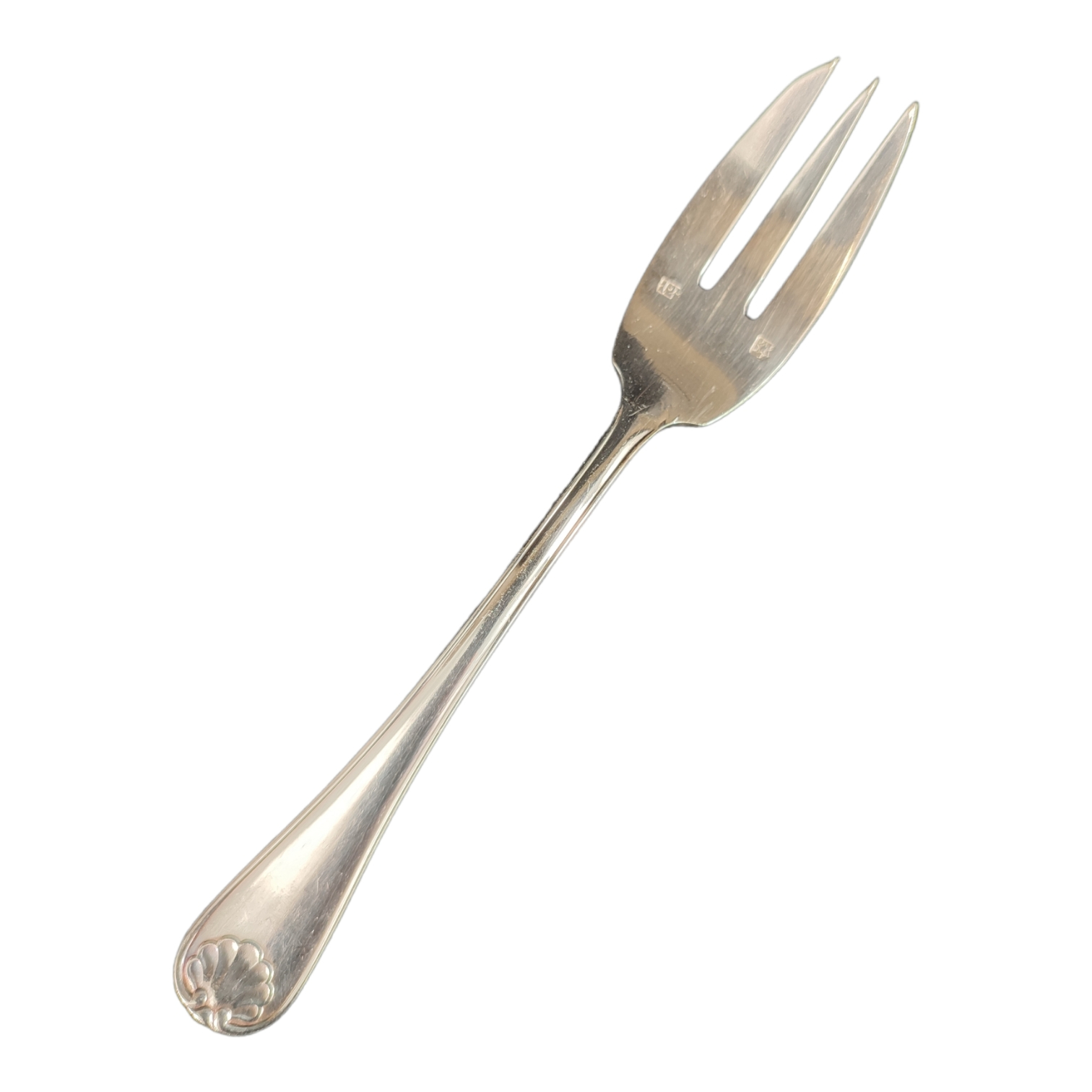 Ménagère plaqué argent 48 pièces - poinçon orfèvre PEMAJ - décor coquilles - Bon état - Photo 10