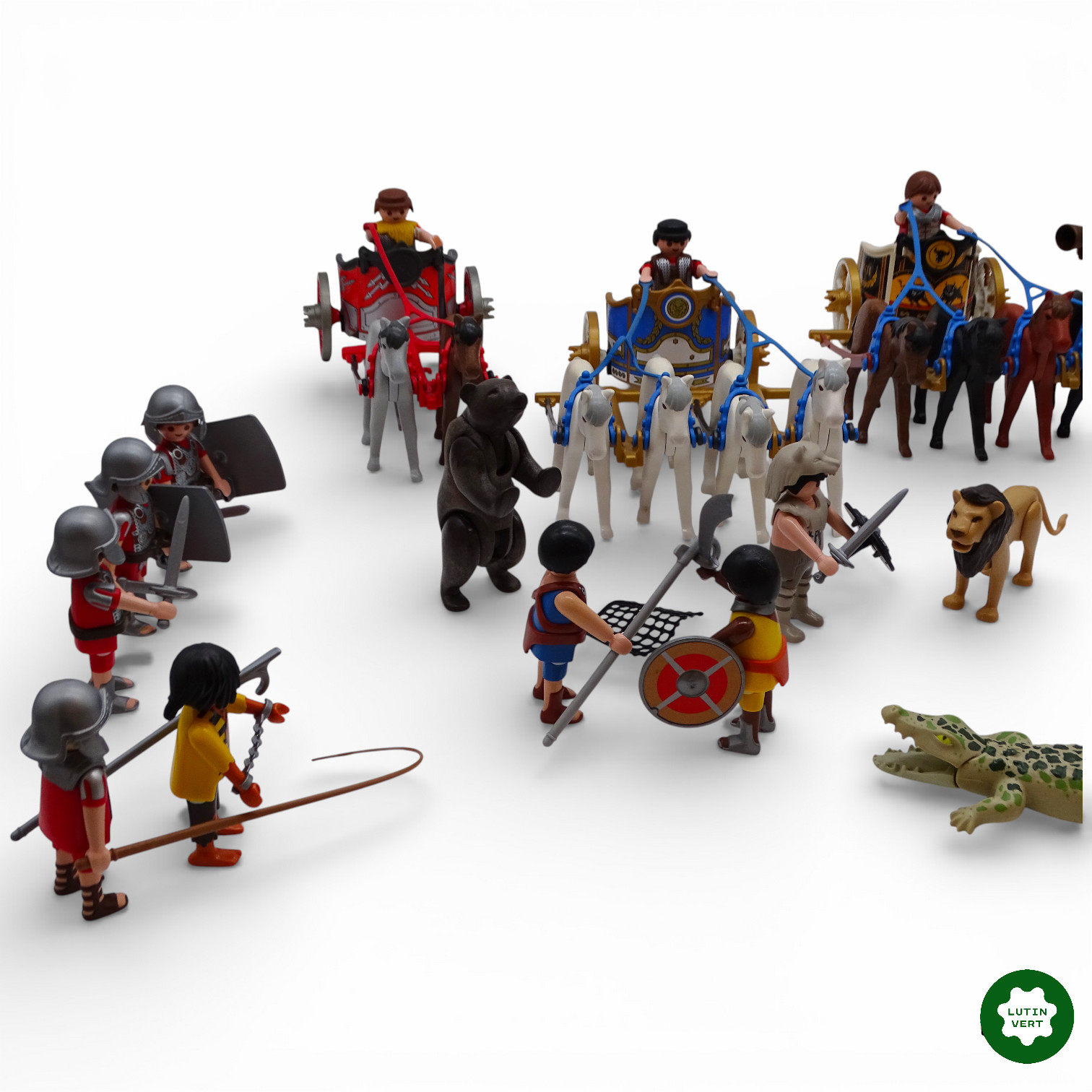 Voir photo 3 de Playmobil pièce unique « Course de chars Romains et gladiateurs » d'occasion PLAYMOBIL - Dès 4 ans | Ref 13131 Playmobil pièce unique « Course de chars Romains et gladiateurs » d'occasion PLAYMOBIL - Dès 4 ans | Ref 13131 Très bon état - Vue 3 -
