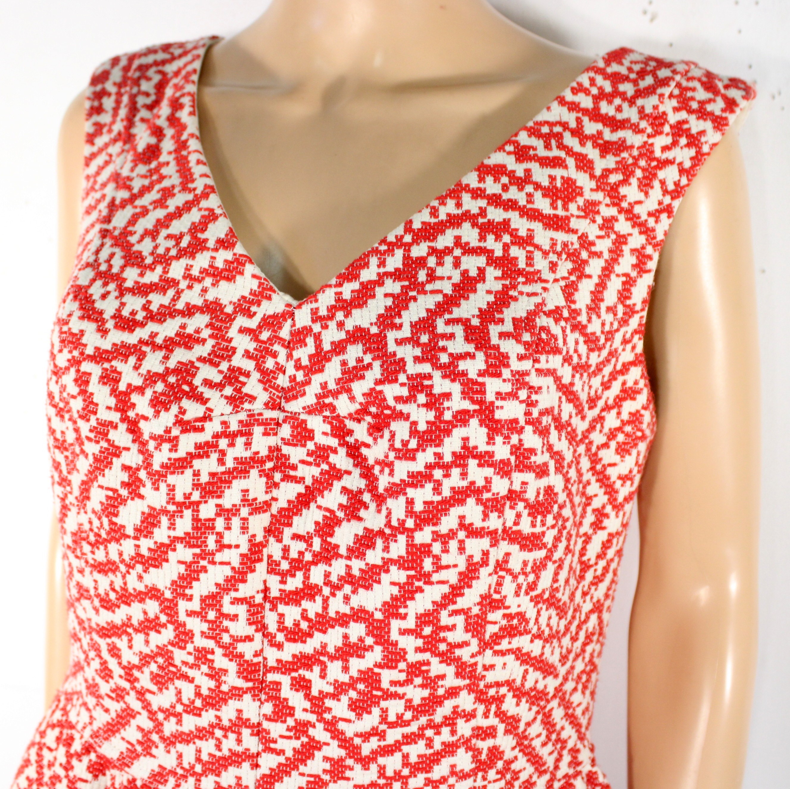 Robe Blanche & Rouge CAROLL Taille 44 Très bon état - Vue 3 - 