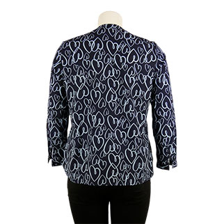 Blouse bleue foncée imprimée - femme - Dress In - taille 48 - Photo 2