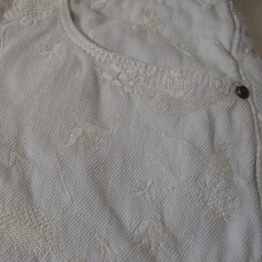 🤍 Chic et Légèreté – Short Blanc Brodé Cotélac T1 en Coton Raffiné 🤍 - Photo 2