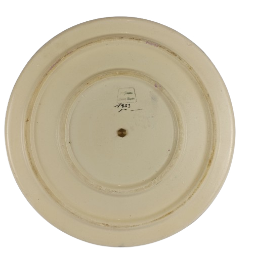 Plateau à fromage en faïence de Saint jean de Bretagne 1959 (29cms) - Photo 2