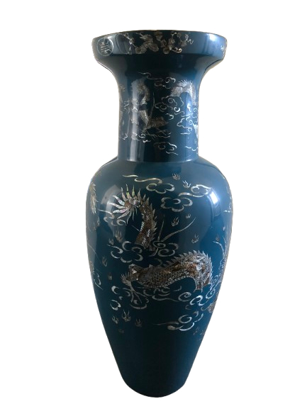 Vase bleu moderne Phan Van Rong - Photo 2