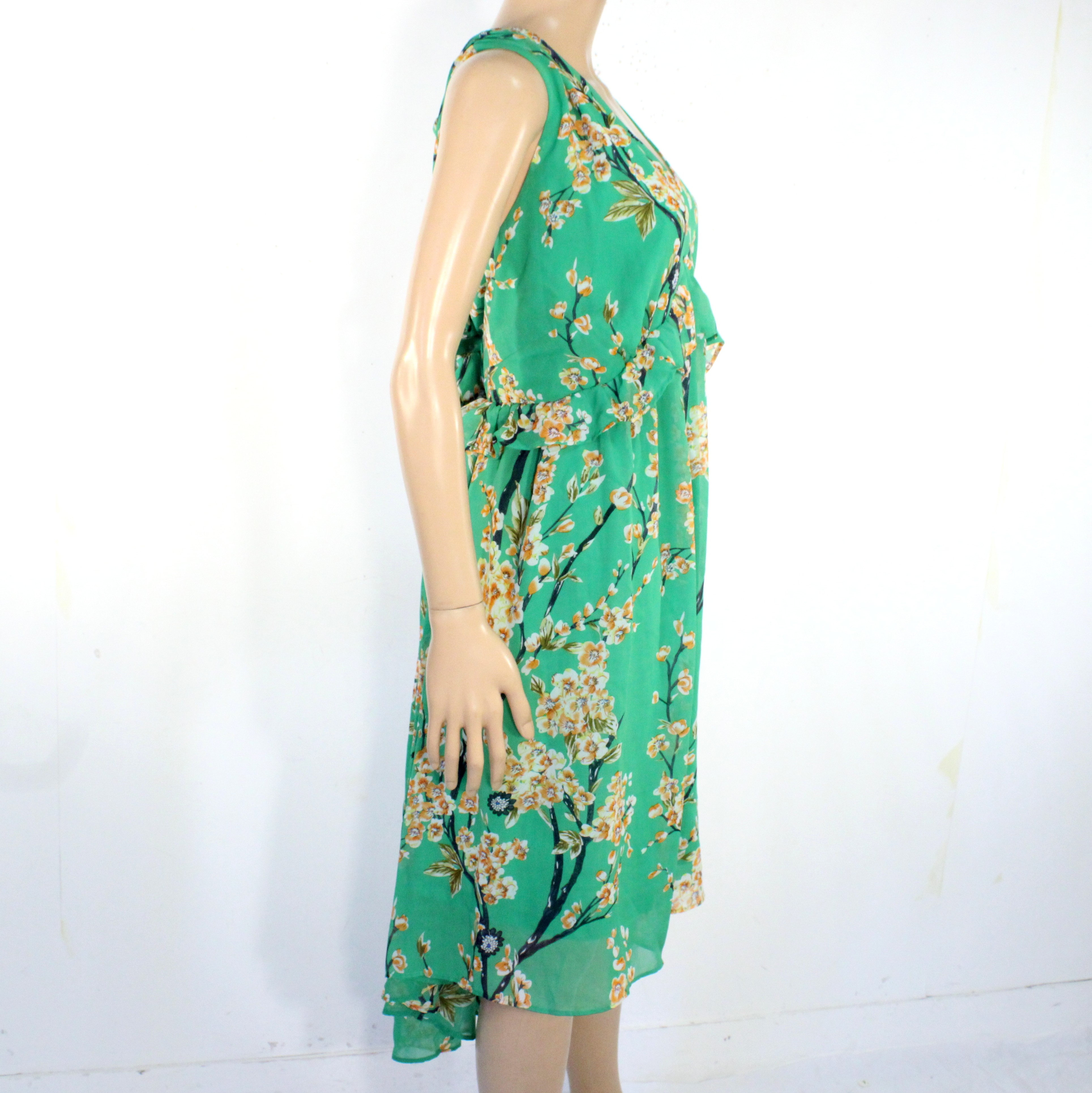Robe Verte & Orange Fleuris BODYFLIRT Taille 50 - Photo 2