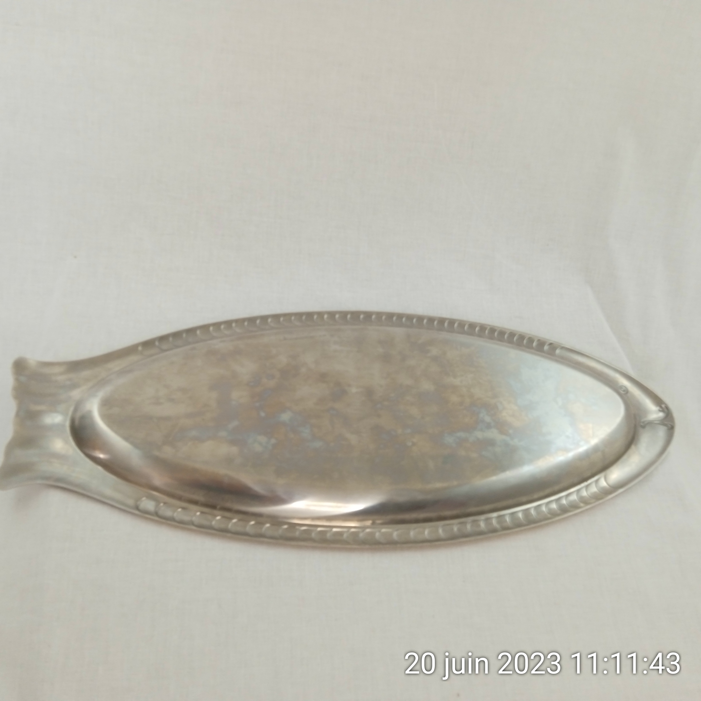Grand plat à poisson 24 kt gold en acier inoxydable  - Photo 7