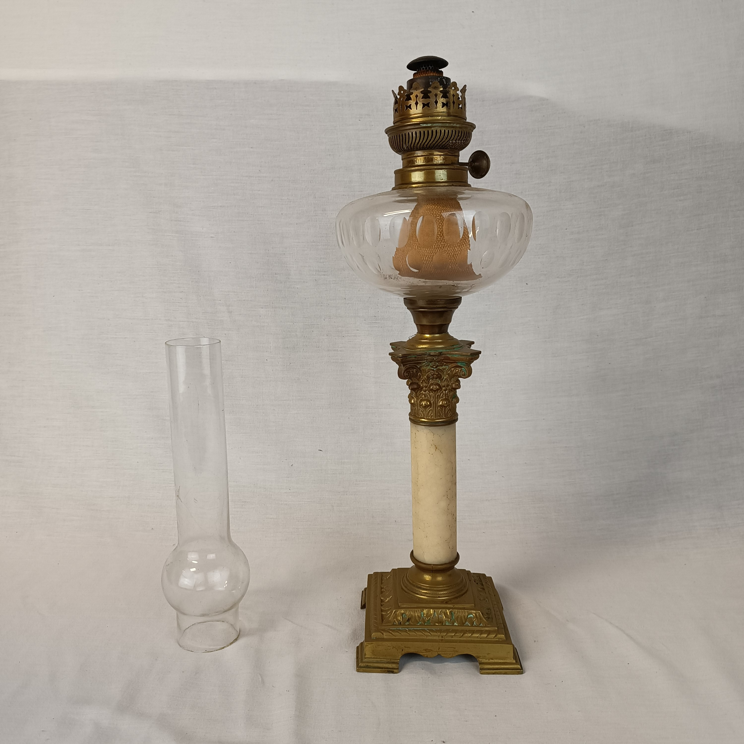 Lampe - Onyx et laiton - Label Emmaüs