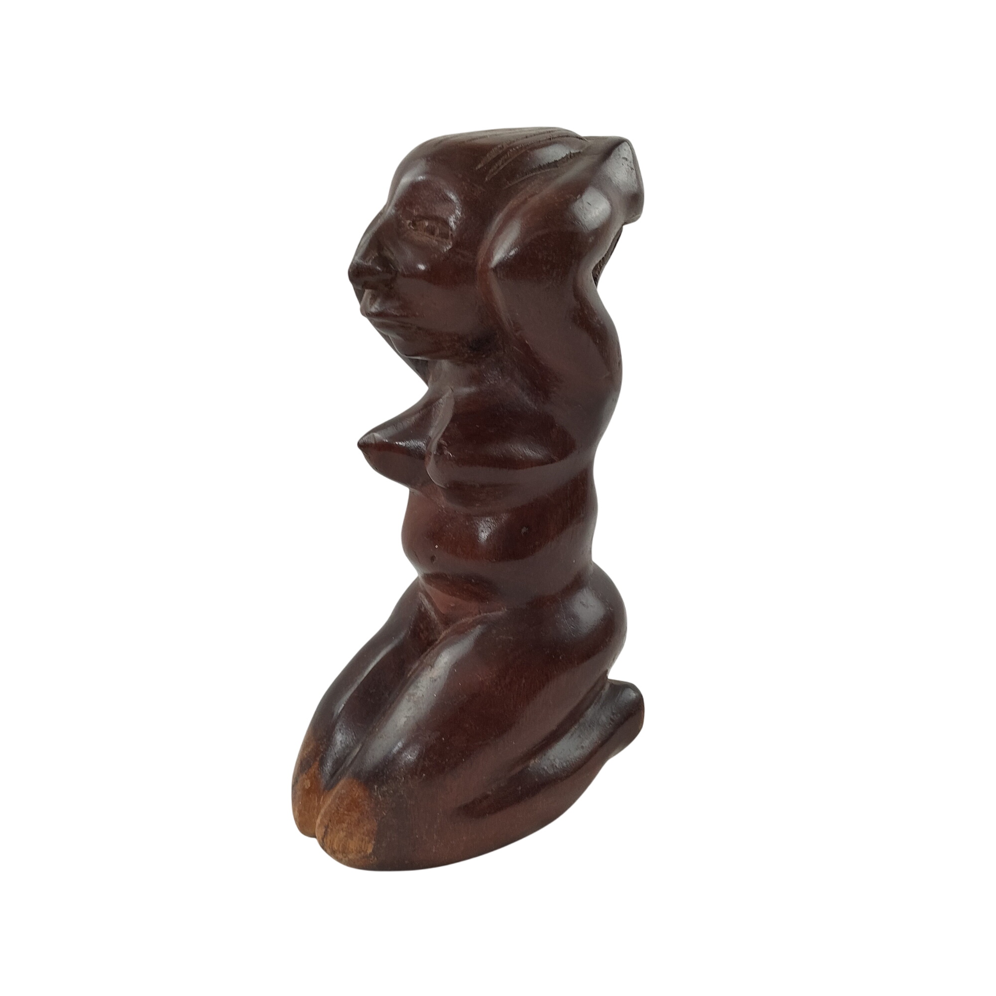Statue de femme en bois massif ablutions - Photo 0