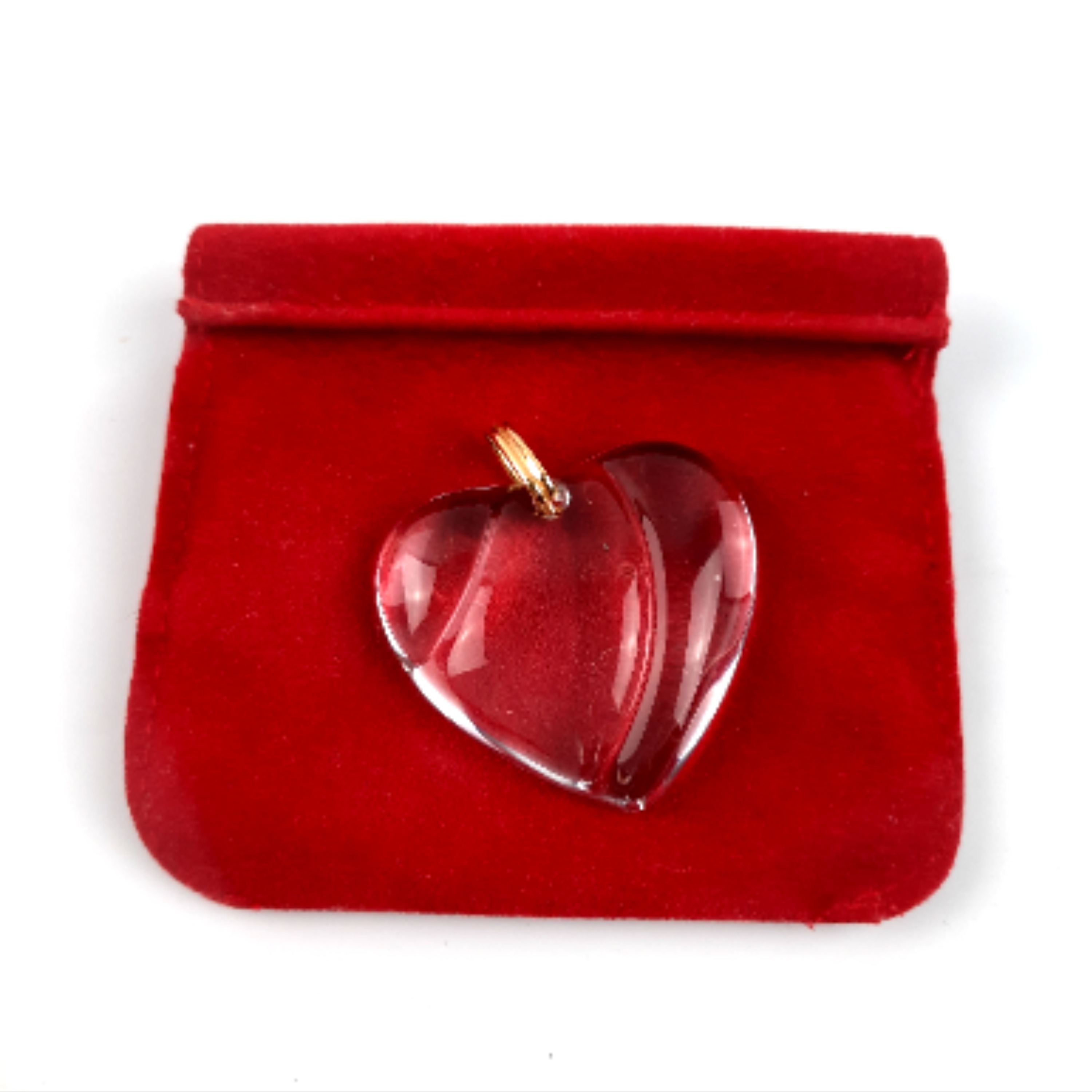 Pendentif Cœur+ pochette de Baccarat - Bon état - Photo 6