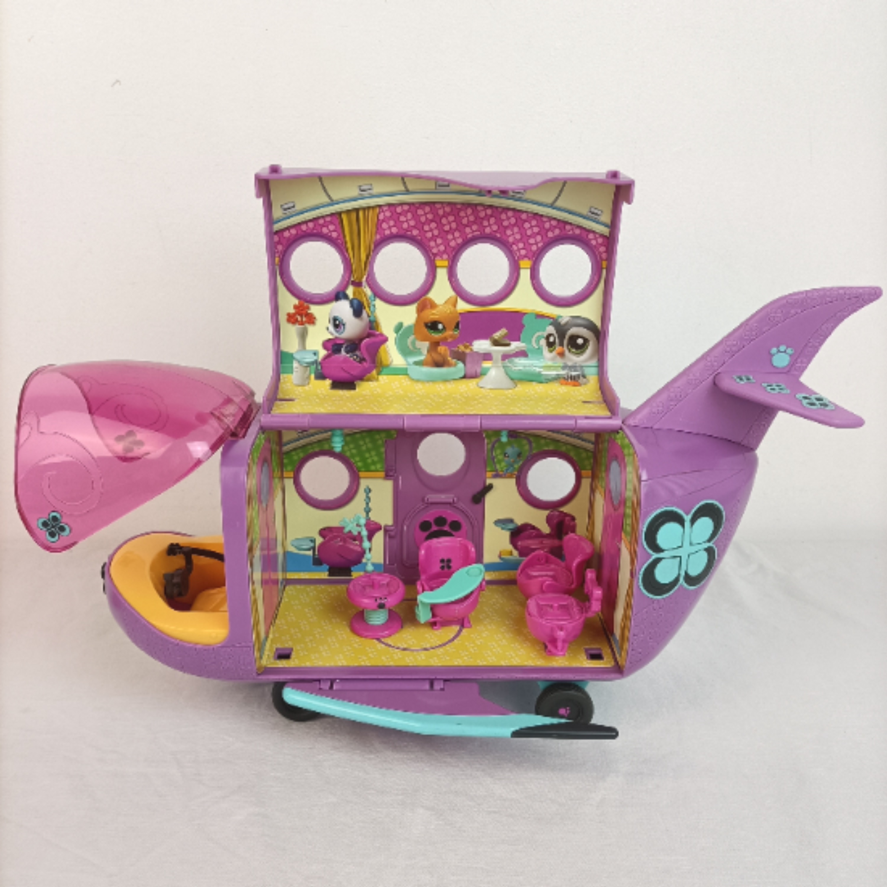 Avion Littlest Pet Shop + figurines - Bon état - Photo 4
