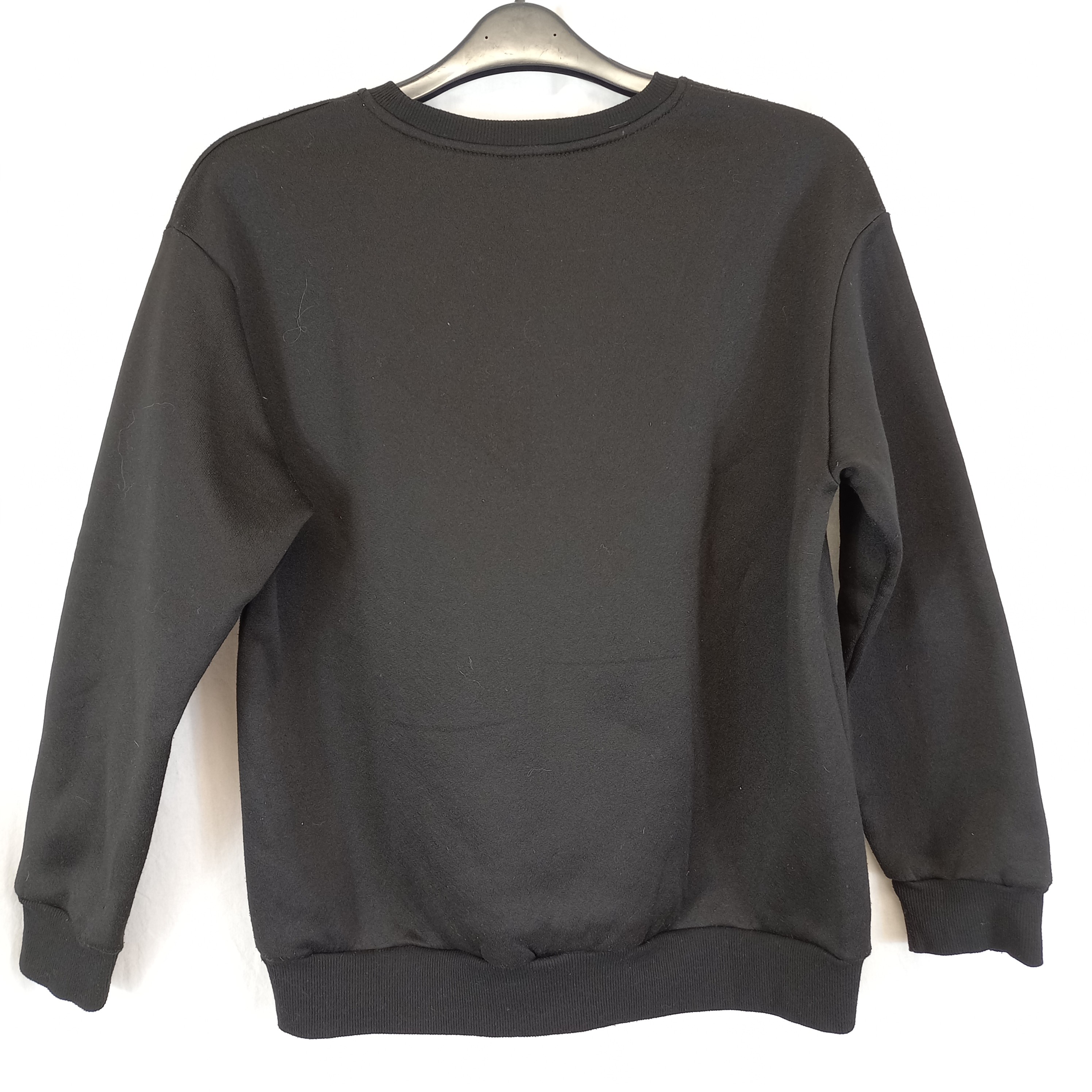 Voir photo 2 de Sweat noir écritures léopard et blanches TL "Shein" Sweat noir écritures léopard et blanches TL "Shein" Très bon état - Vue 2 -
