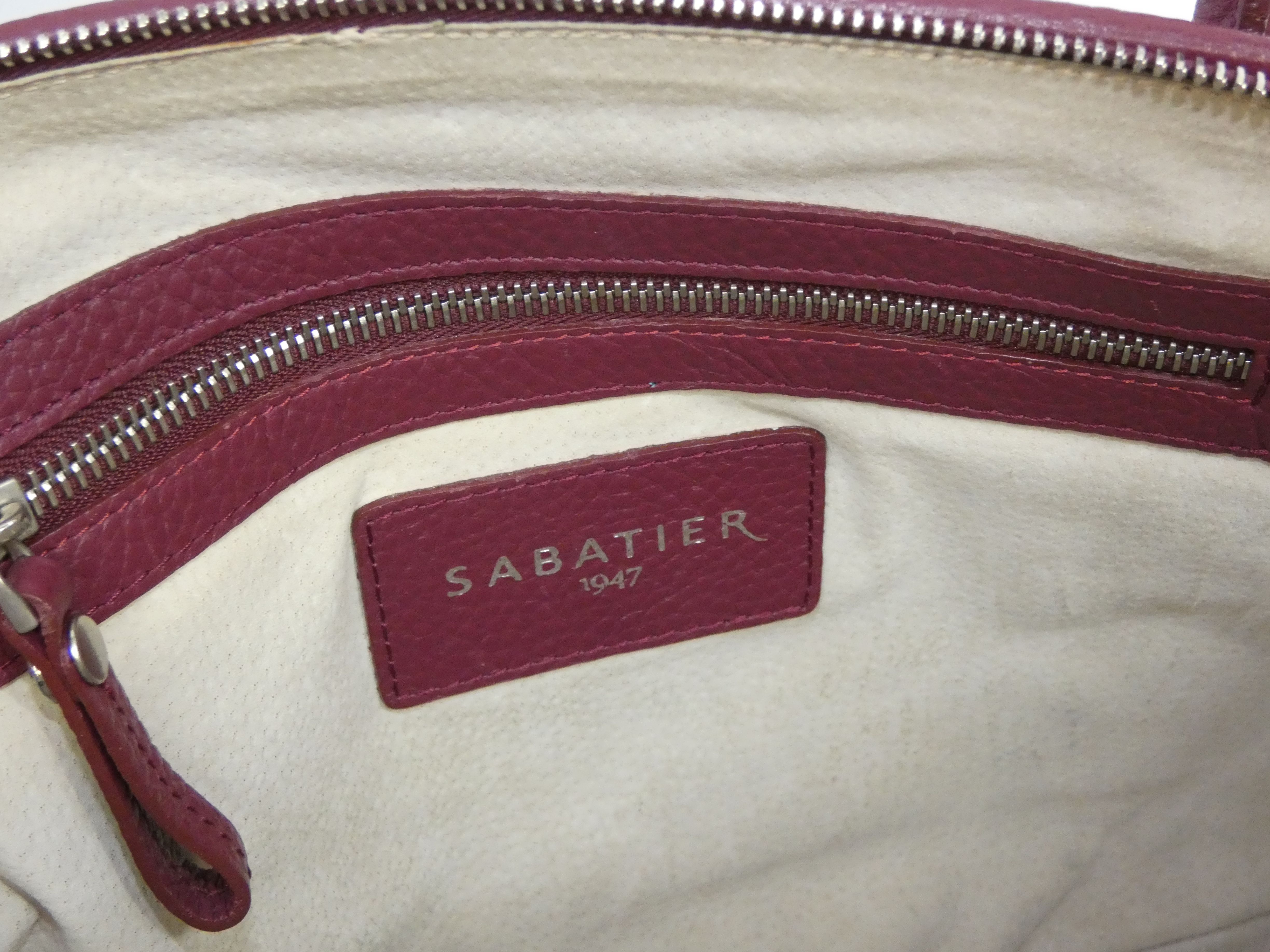 Sac à main avec bandoulière en cuir de marque SABATIER 1947 - Photo 4