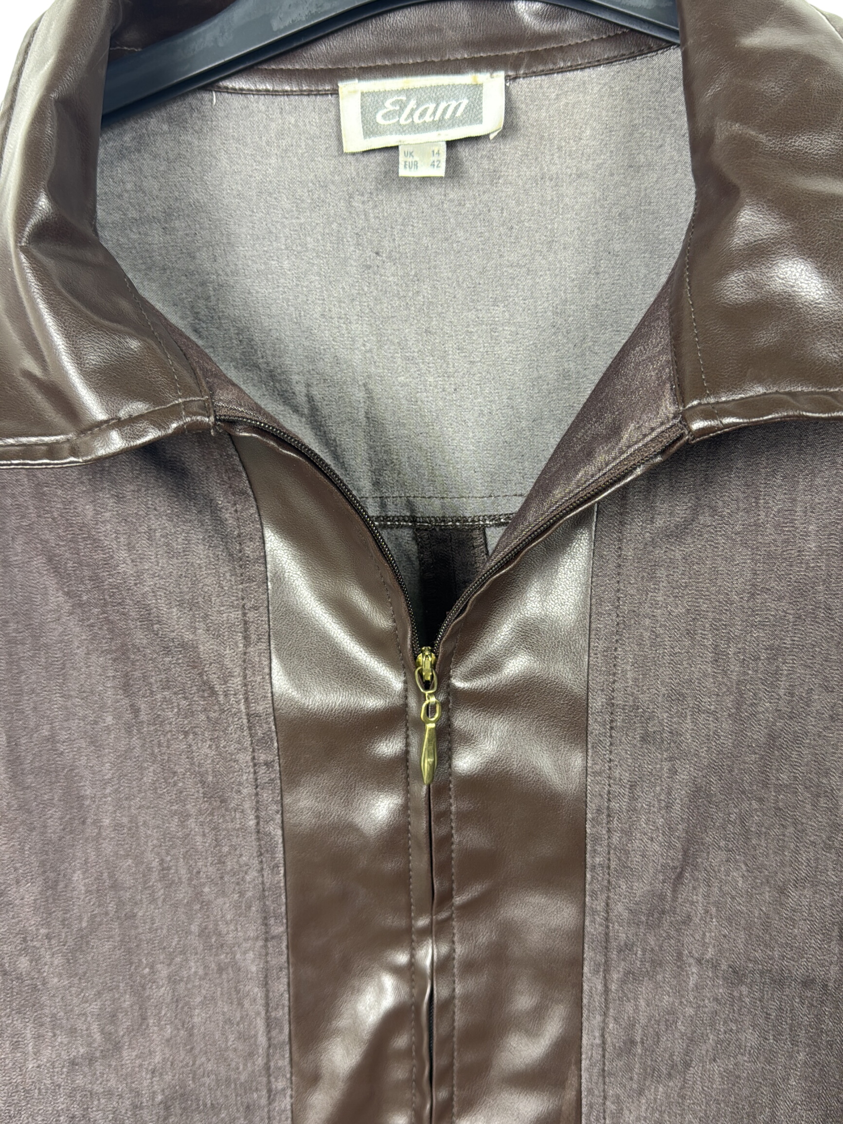 Veste Etam marron effet cuir XL 🧥 - Photo 1