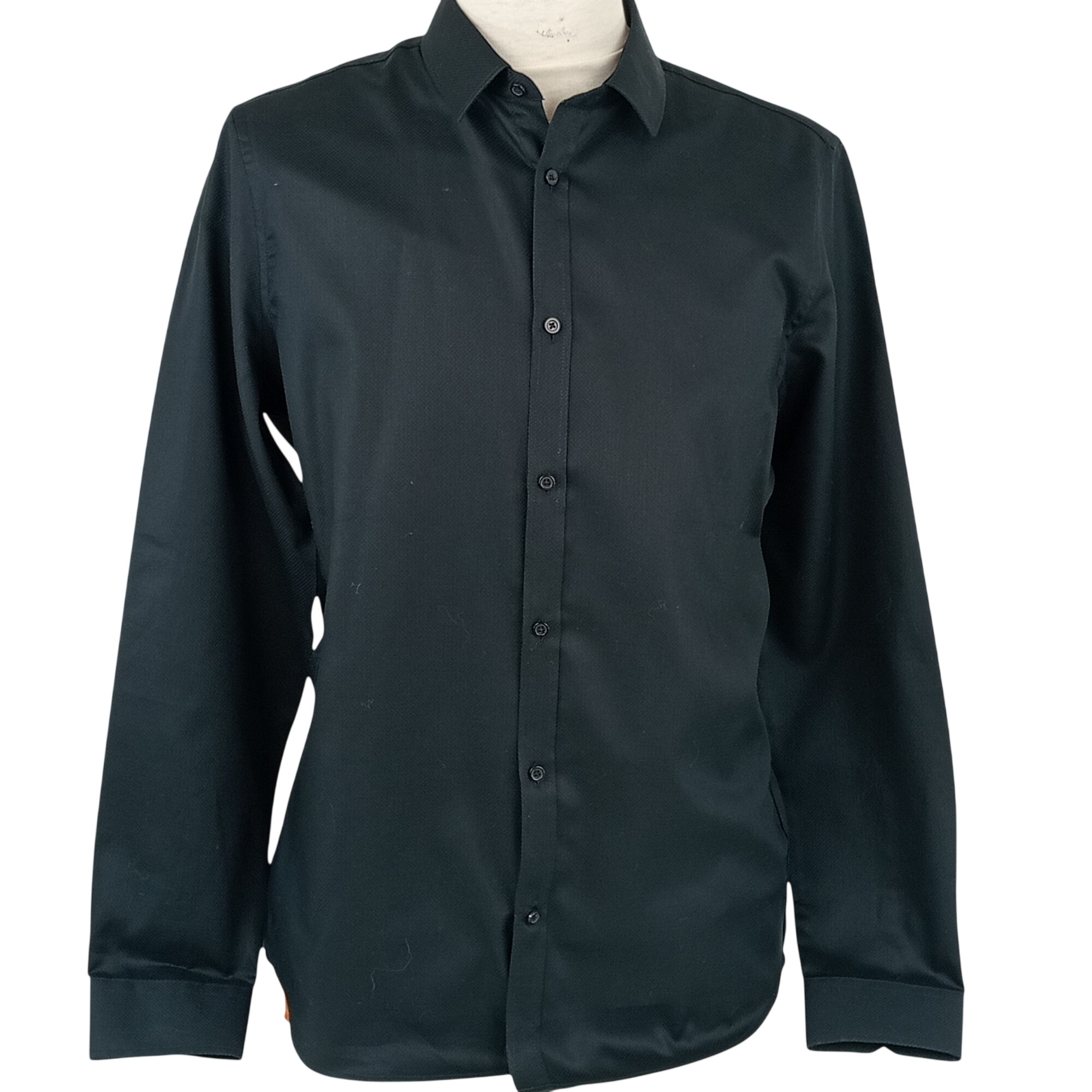 Chemise - homme - marque Jules - manches longues - couleur noir - taille M(40)  -  reconditionné disponible sur Label Emmaüs