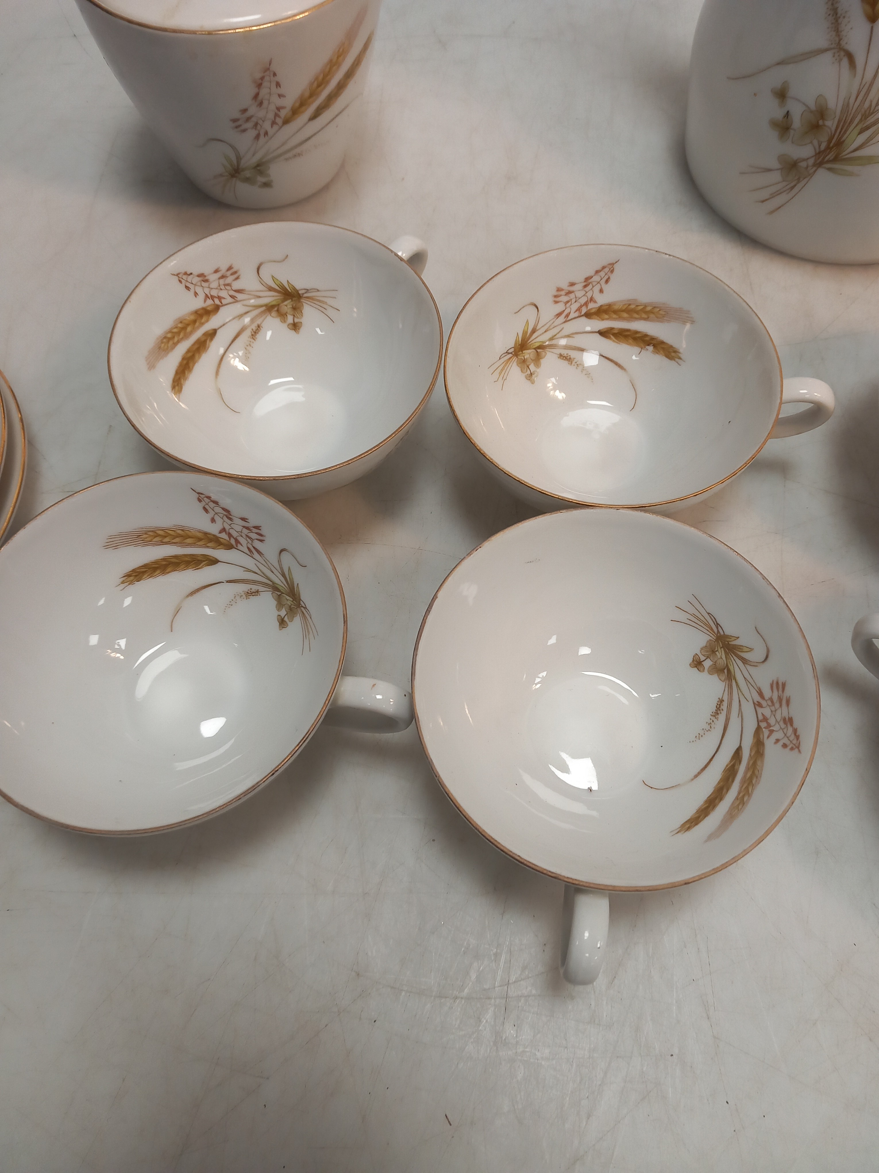Ancien service de 19 pièces à café en porcelaine - Photo 2