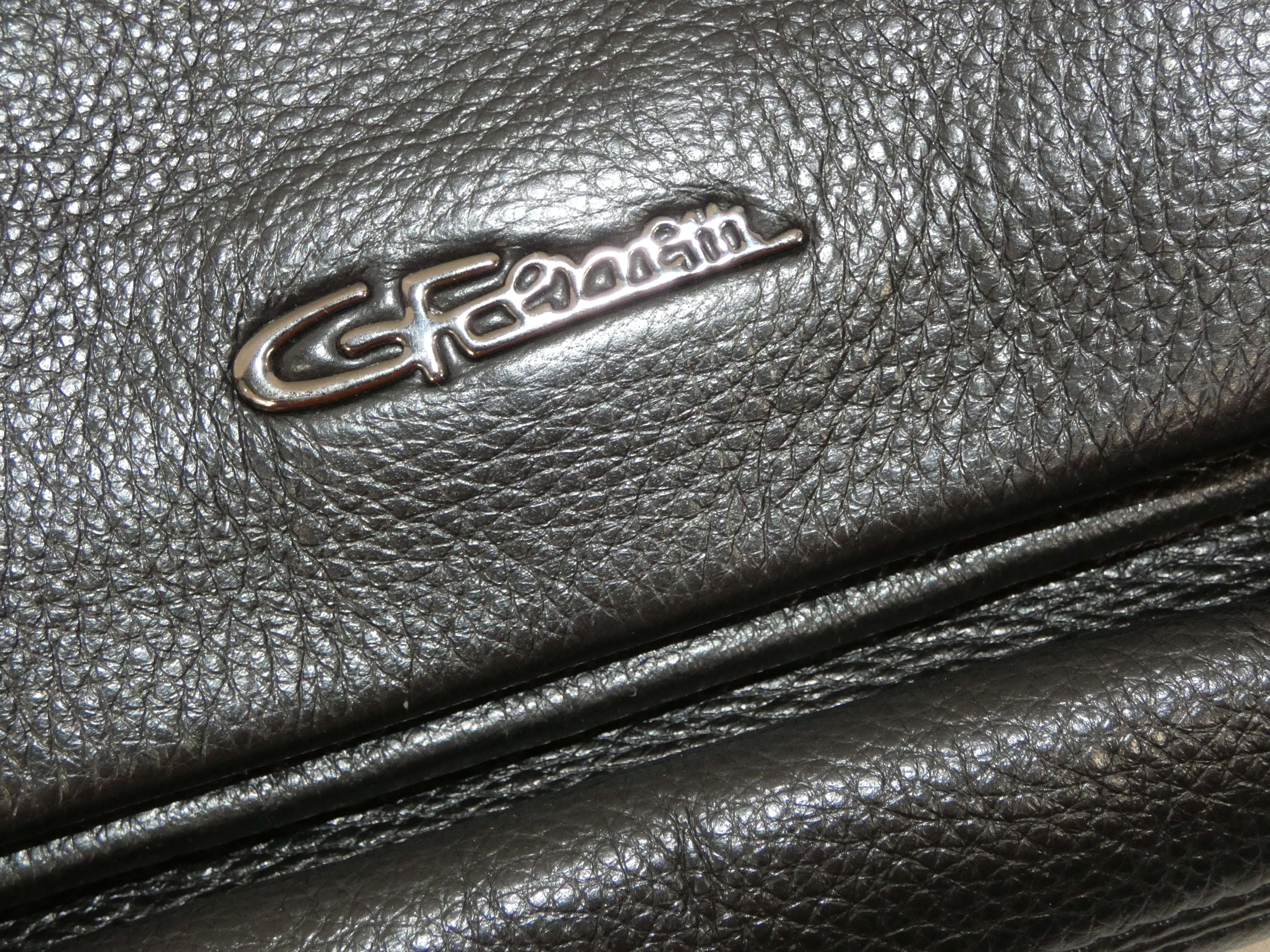 Sac à bandoulière en cuir noir de marque Giorgio FERRETTI - Photo 4