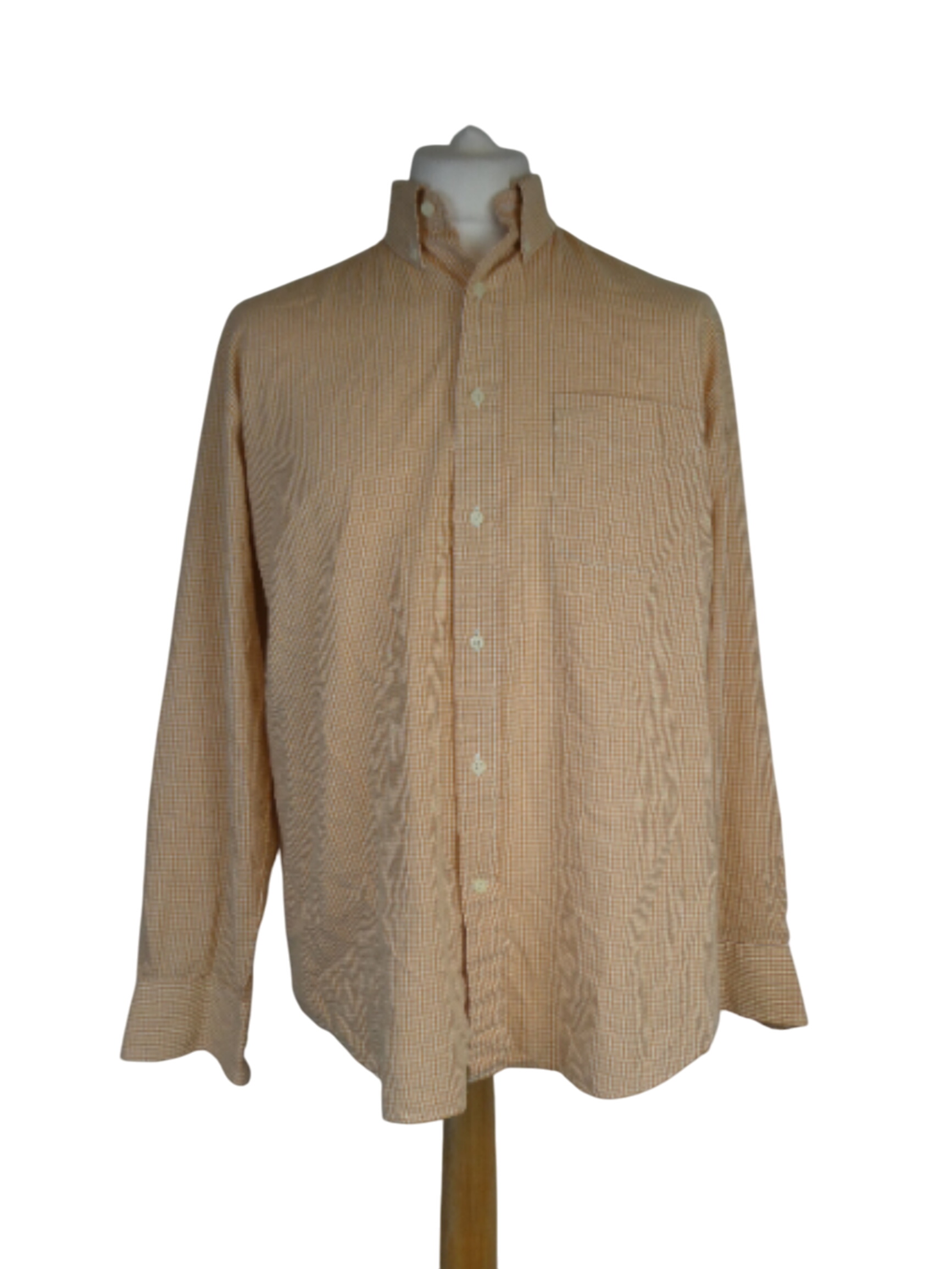 Celio - Chemise à carreau orange & blanches - M - Photo 0
