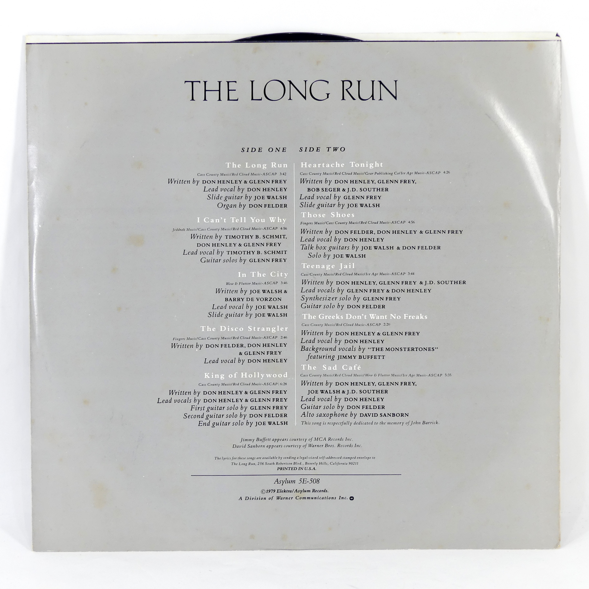 Vinyle - Eagles - The Long Run - 1979 Bon état - Vue 4 - 