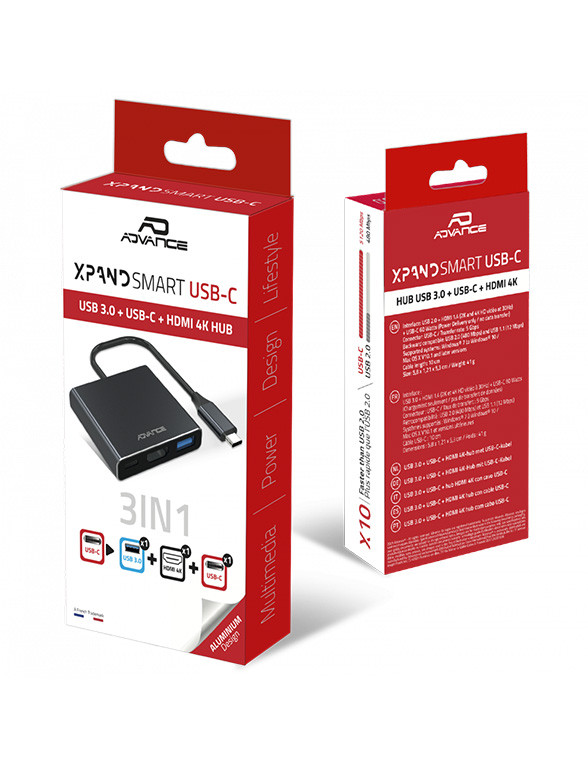 Hub Advance 3 en 1 Xpand Smart USB-C + HDMI Comme neuf - Vue 4 - 