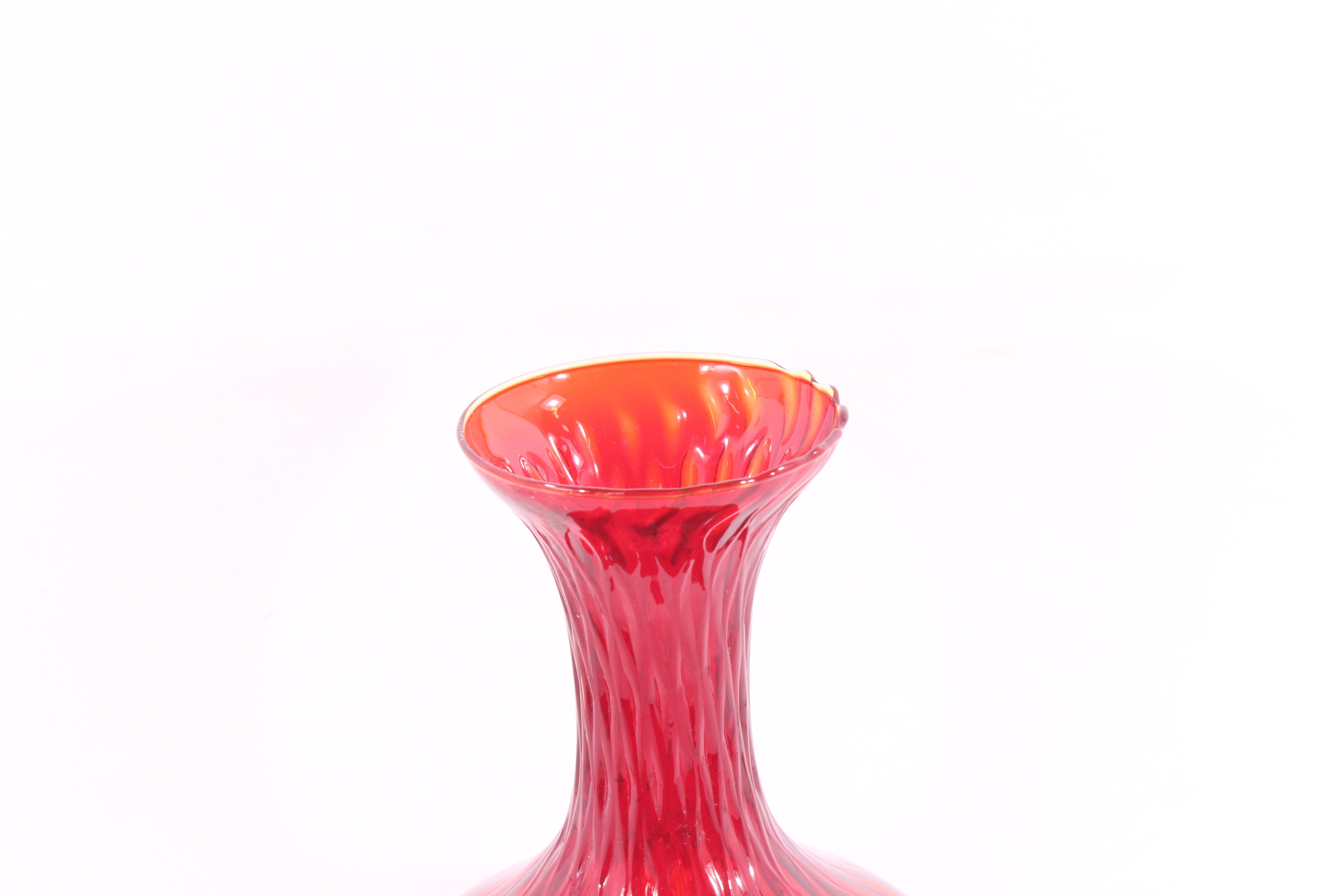 Voir photo 2 de Vase en verre Italien / Style Empoli - Années 60 Vase en verre Italien / Style Empoli - Années 60 Bon état - Vue 2 -