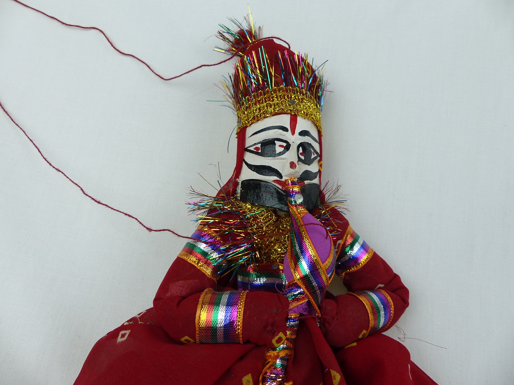 Marionnette Indienne du Rajasthan, théâtre traditionnel Kathputli - Bon état - Photo 2