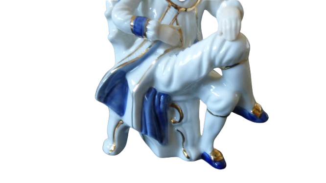 Porcelaine de Gentilhomme blanche et bleue - Photo 8