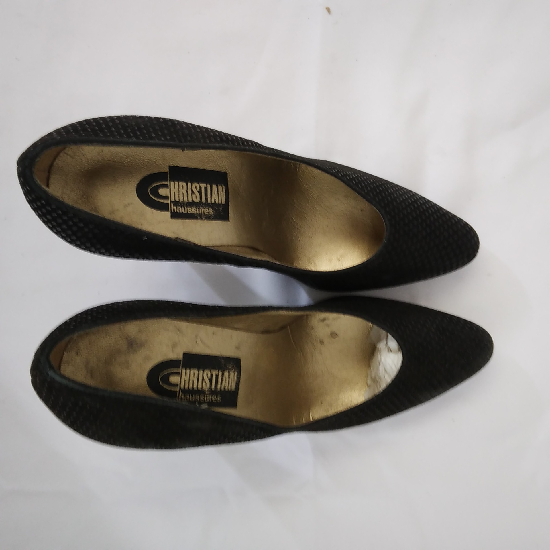 Escarpins noir paillettes, Quille, Christian chaussures - 36 1/2 Comme neuf - Vue 3 - 