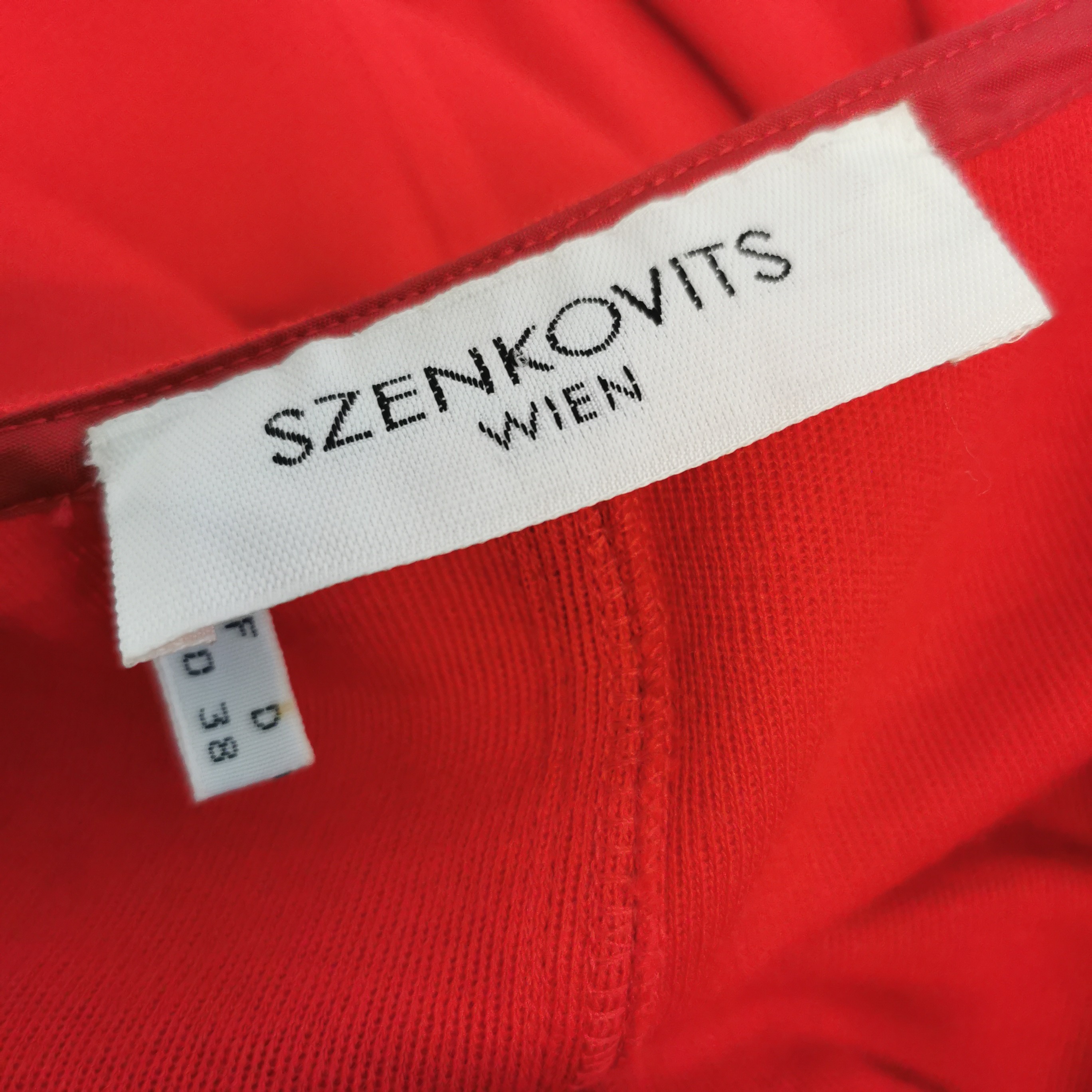 Robe longue boutonnée – Szenkovits Wien – Taille 38 (FR) – Rouge  - Vue 6 - 