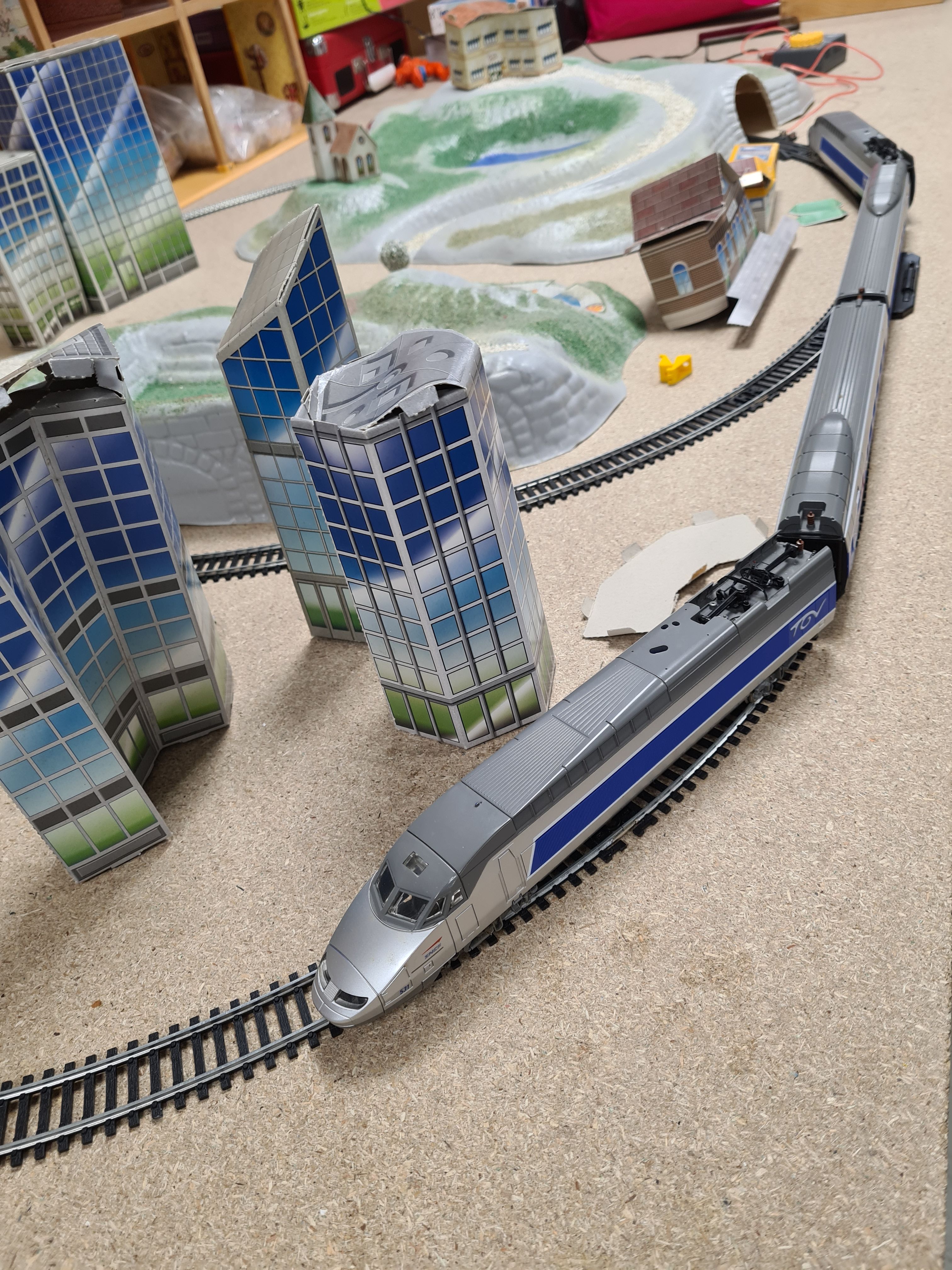 Circuit - Mehano - TGV Atlantique avec maquette Plastique Bon état - Vue 4 - 