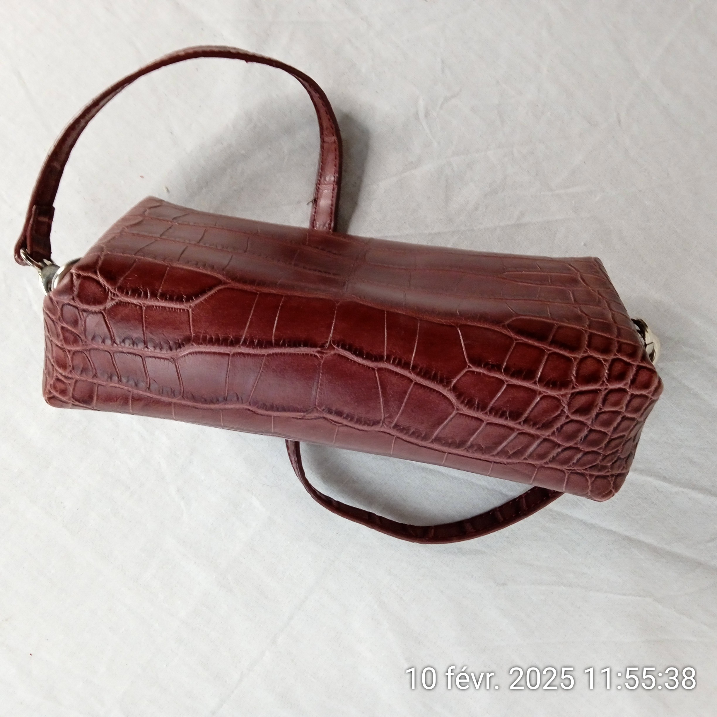 Petite sac bandoulière imitation croco MORGAN - Photo 4