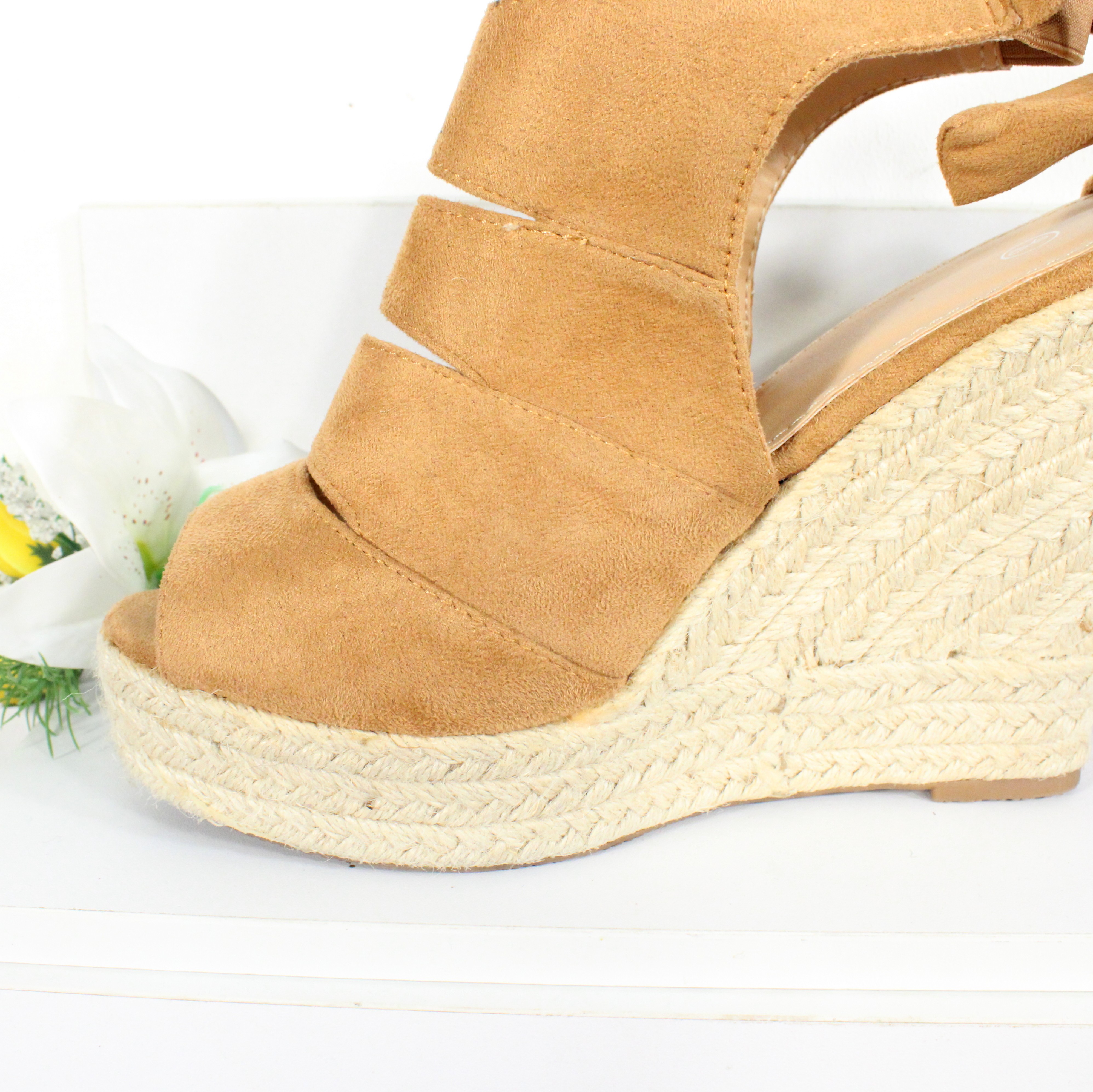 Chaussure Compensée Camel & Ecru Pointure 39 - Photo 6
