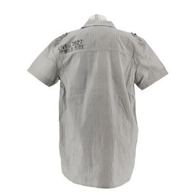 Chemise grise et blanche à rayures - Garçon - Gémo - Taille 14 ans  - Photo 1