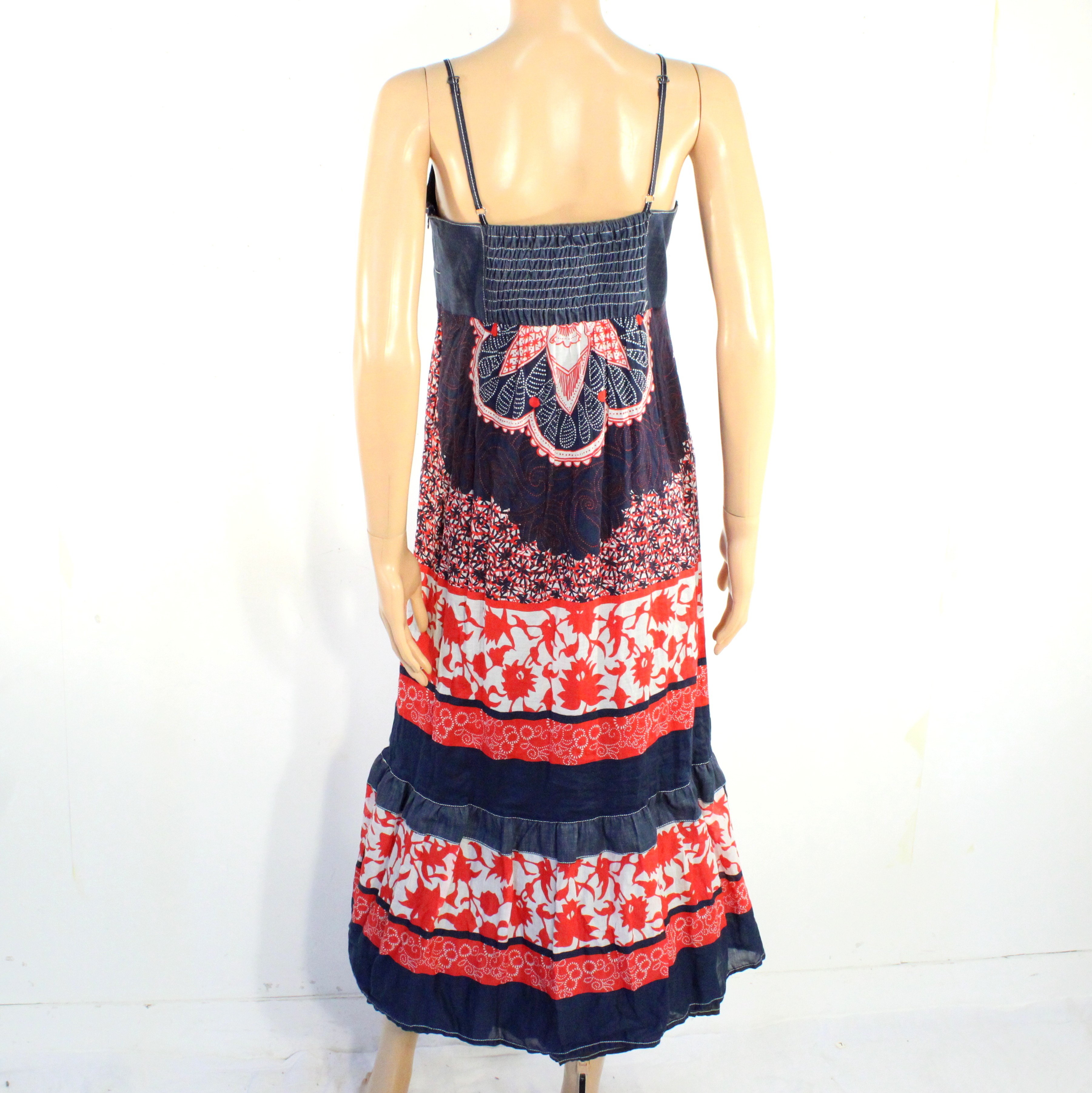 Robe En Coton Bleue Denim & Rouge BAIAO Taille 40 - Photo 1