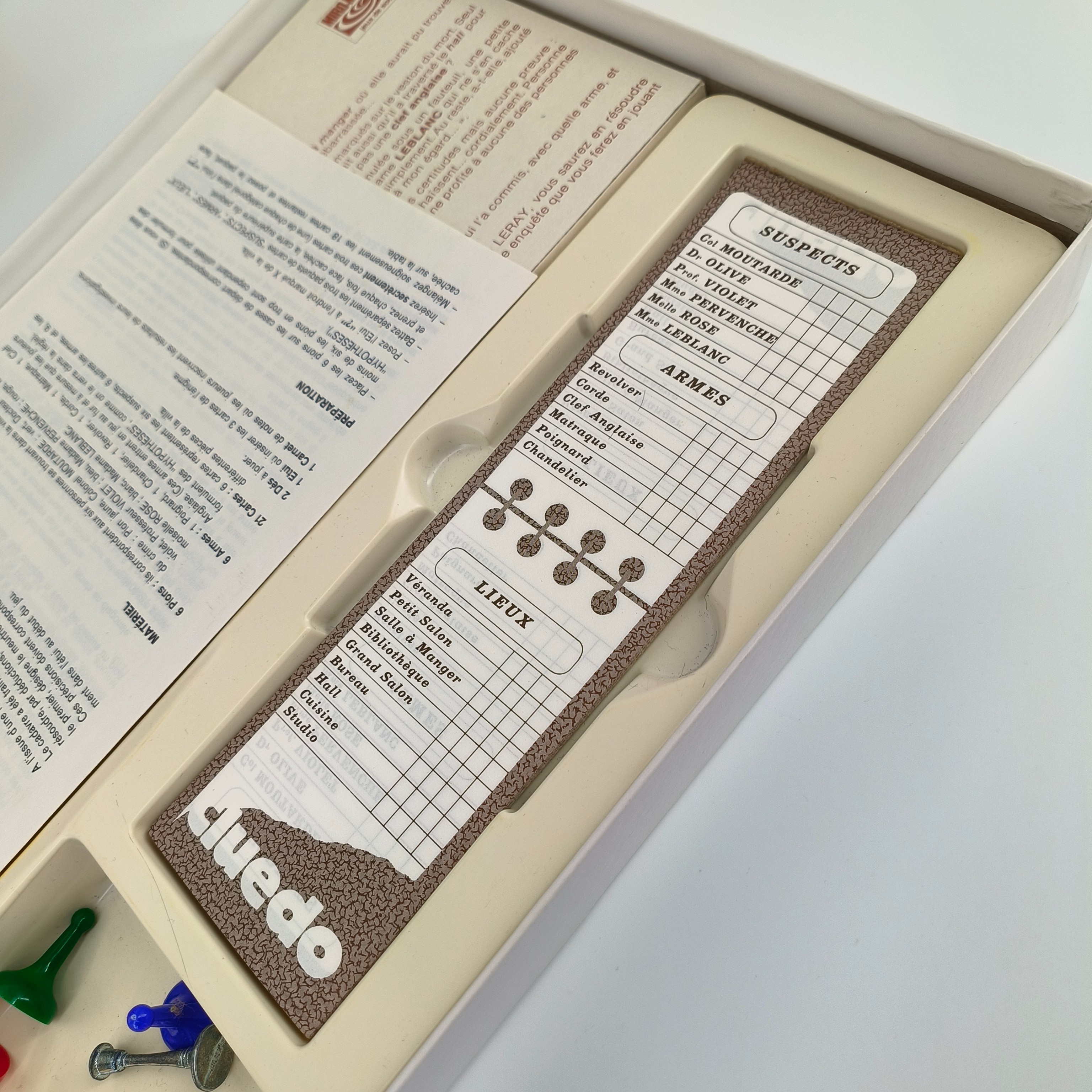 Jeu de société-Cluedo-Miro-Meccano- édition 1974- à partir de 8 ans Très bon état - Vue 6 - 