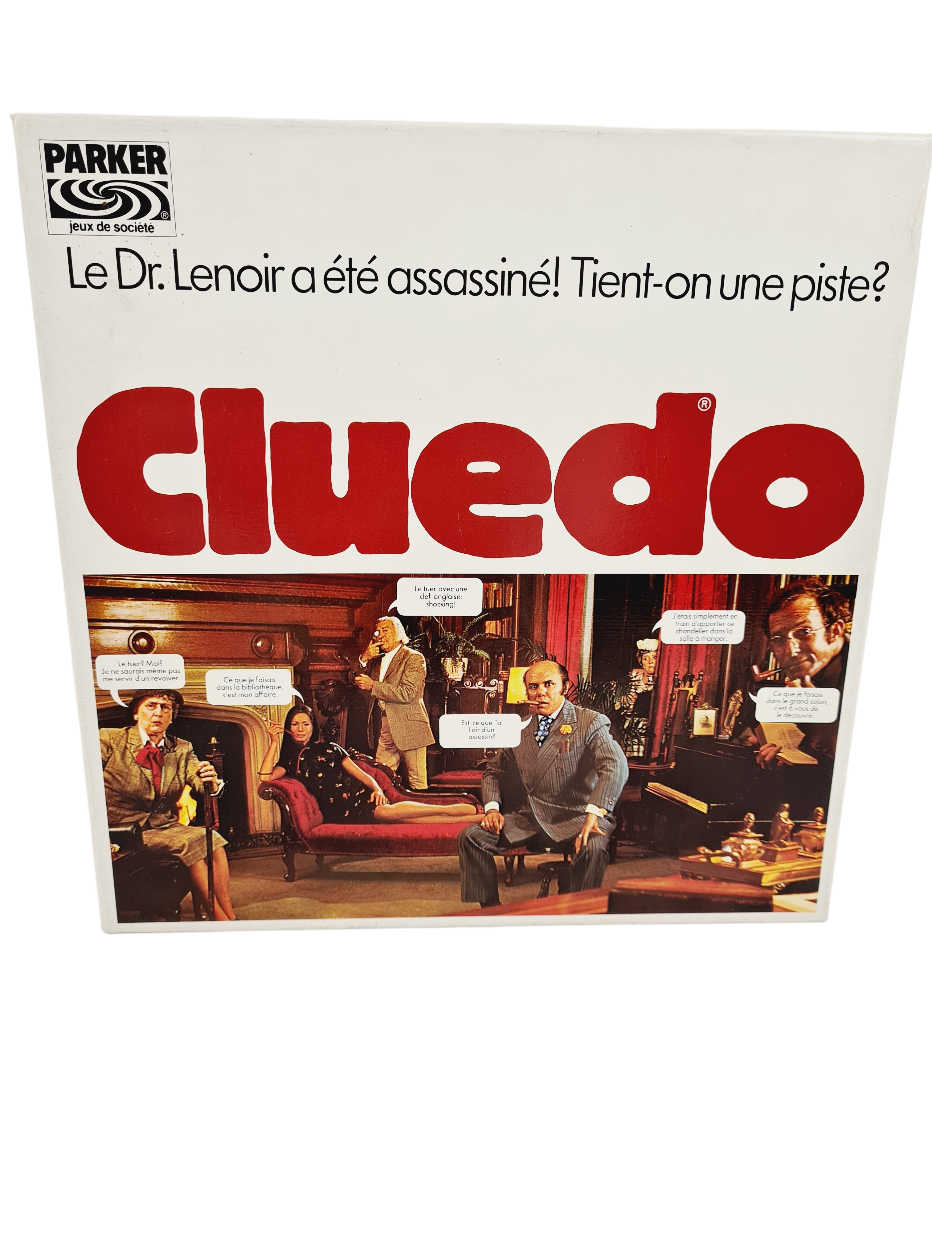 Jeu d'enquête vintage - Cluedo, Le Dr. Lenoir a été assassiné! Tient-on une piste? (petite boite) - Parker 1974 - 8 ans+ - Bon état sur Label Emmaüs
